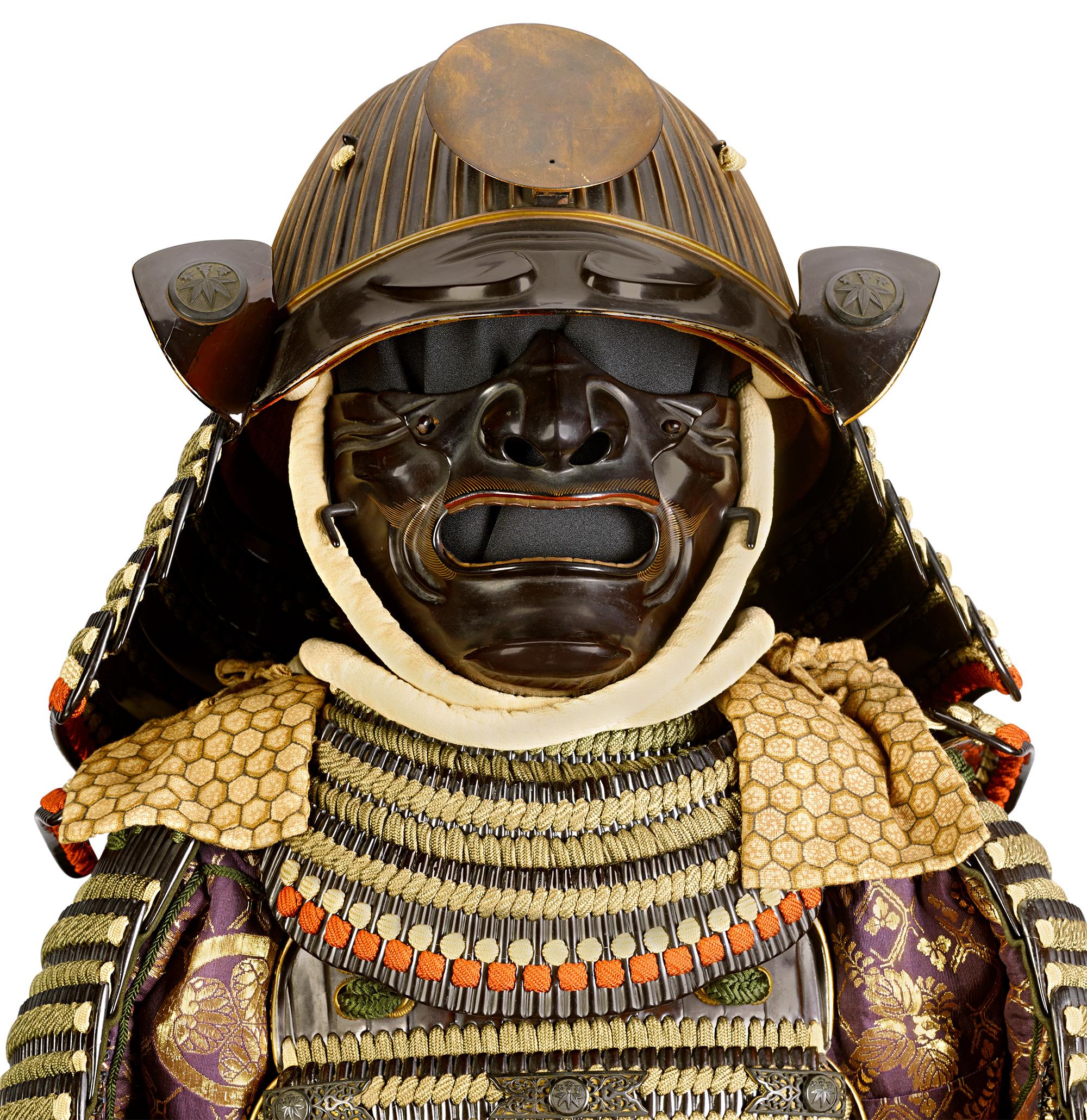 Edo-period Green-Laced Samurai Suit In Good Condition For Sale In New Orleans, LA