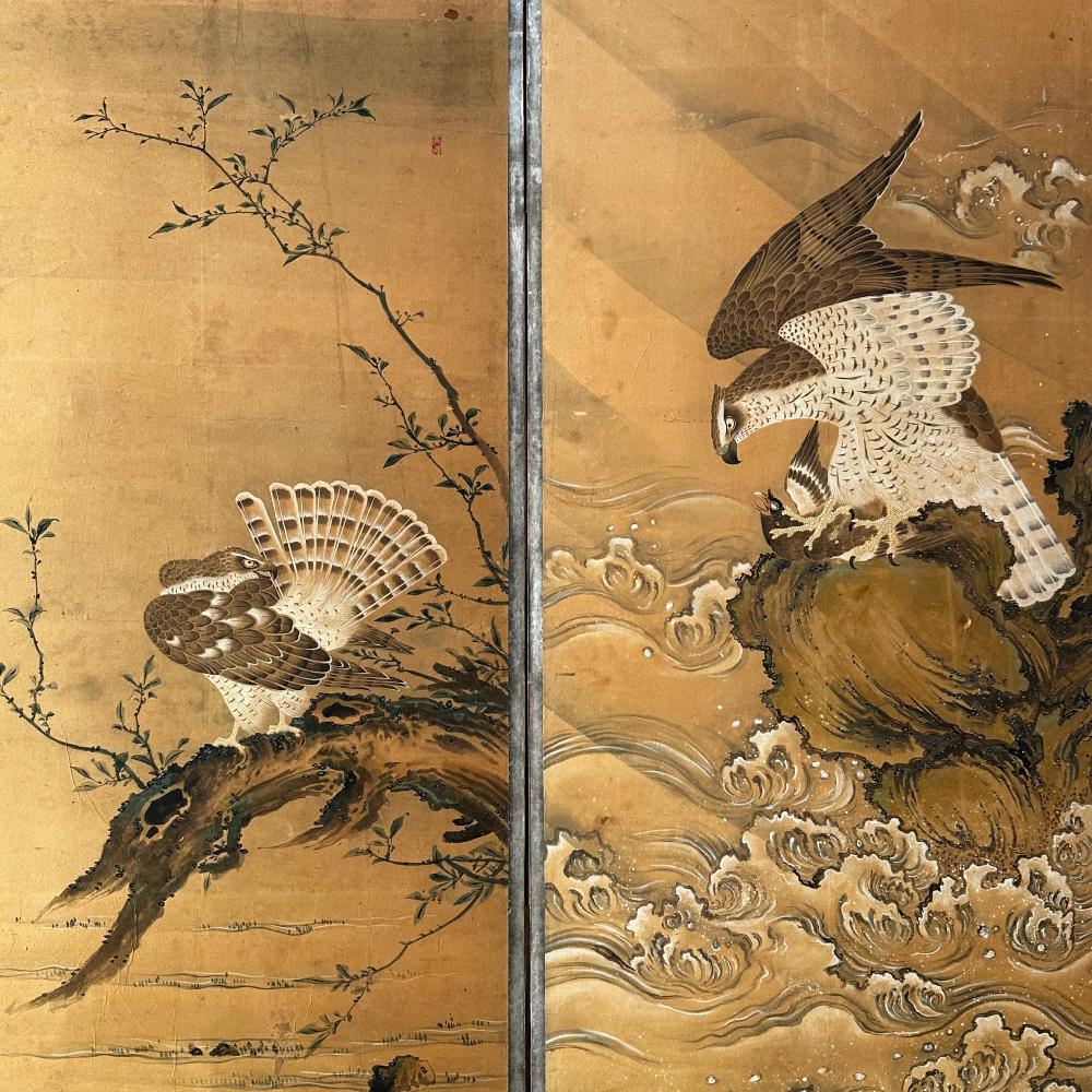 Japanese Hawk Painting - Edo Period Traditional Ink Illustration - Classic Asian Art main image 0