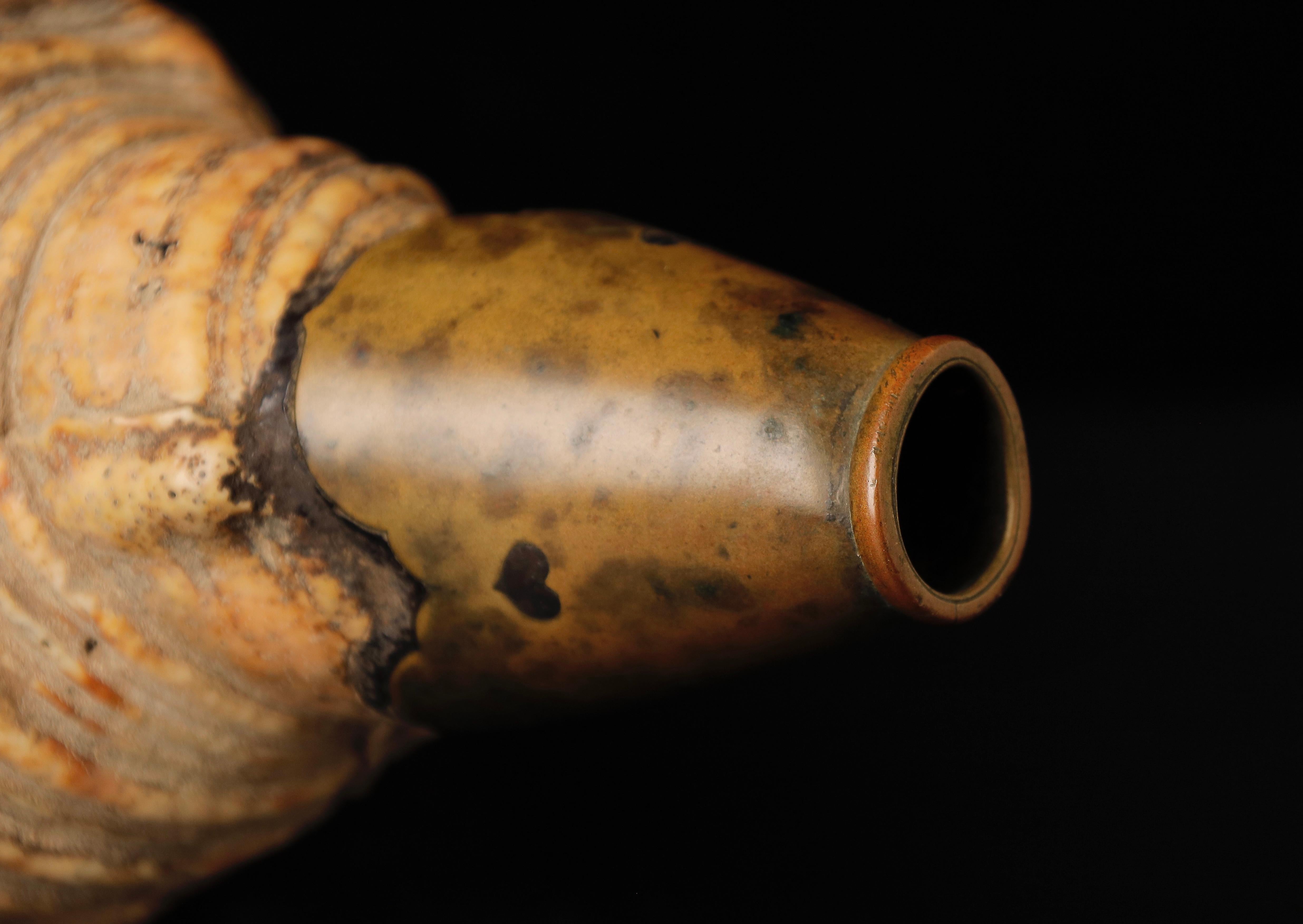 Edo Period Horagai Conch Shell Trumpet For Sale 3