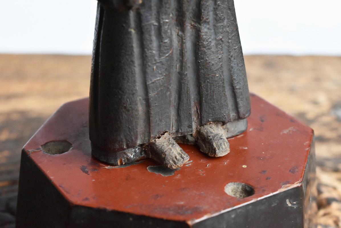 Statue de Bouddha en bois sculpté en bois de la période Edo au Japon / Bouddha des 1750-1850 en vente 2