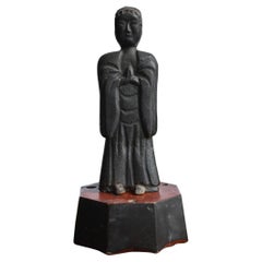 Edo Period in Japan Wooden Buddha Statue / Wood Carving Buddha / 1750-1850