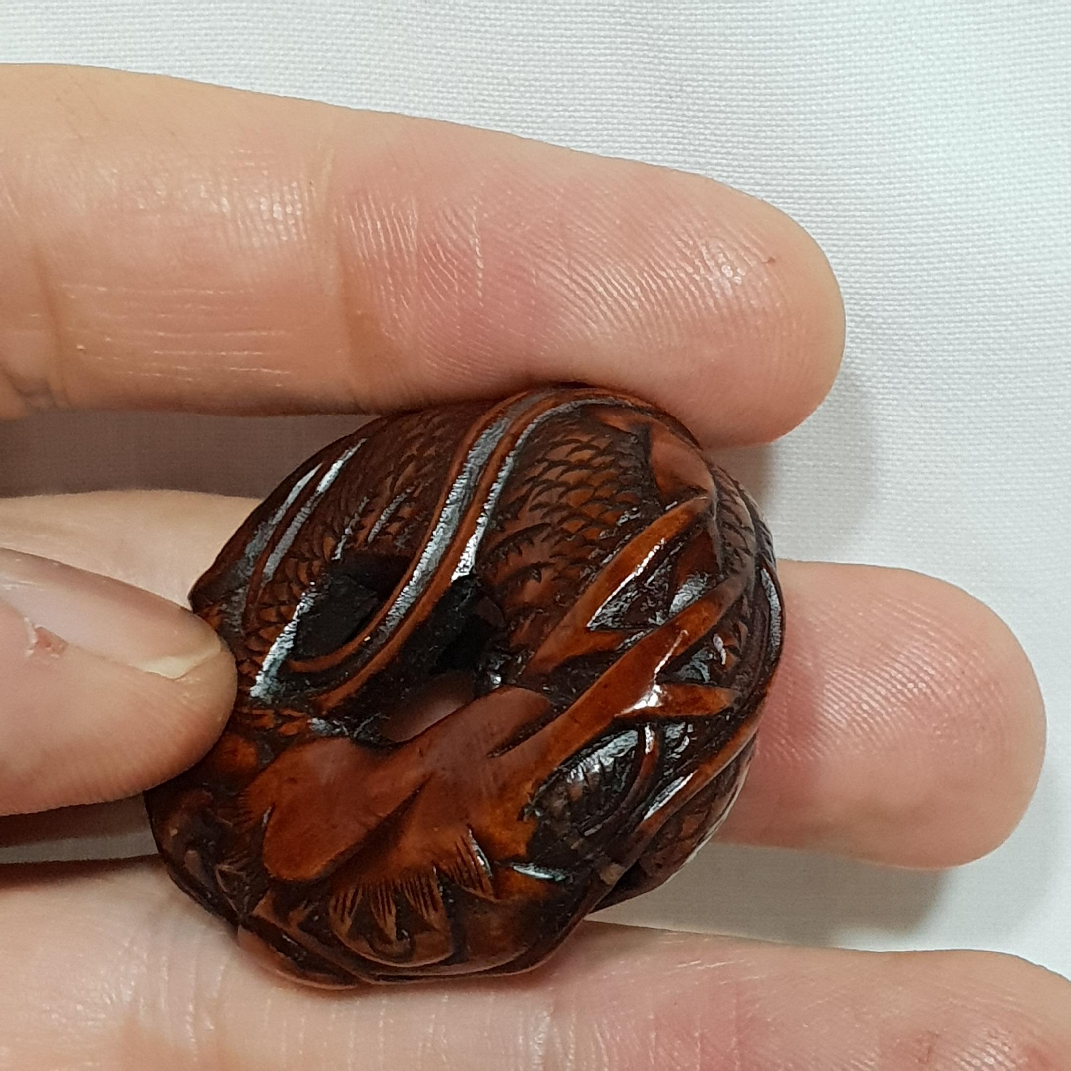Edo Period Japanese Coiled Dragon Netsuke, 1820s 5