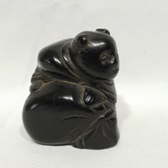 Edo Period Japanese Hardwood Karako Netsuke, 1820s
