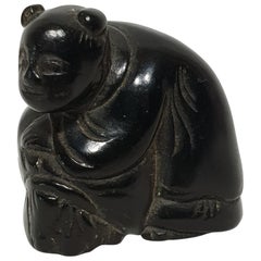 Edo Period Japanese Hardwood Karako Netsuke, 1820s