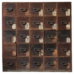 Used Edo period Japanese medicine chest 