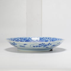 Edo Period Japanese Porcelain Arita Dish Birds & Flowers Kakiemon, 1680-1700