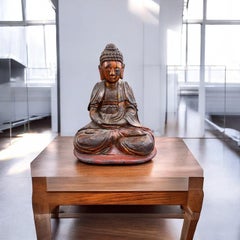 Edo Period Vietnamese Seated Buddha Sculpture, 19th Century