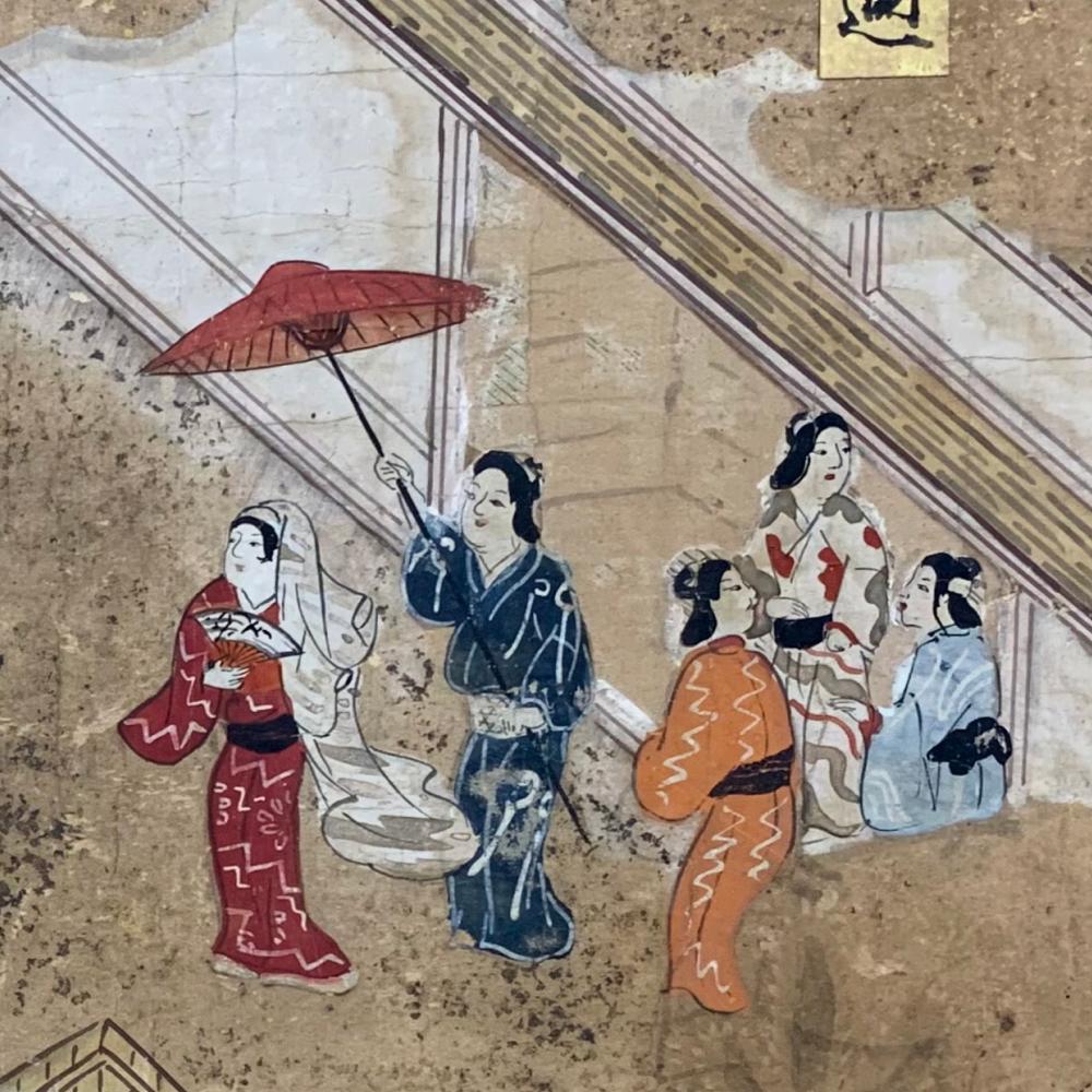 Edo-Periode Kyoto Bildschirm im Zustand „Gut“ im Angebot in Fukuoka, JP