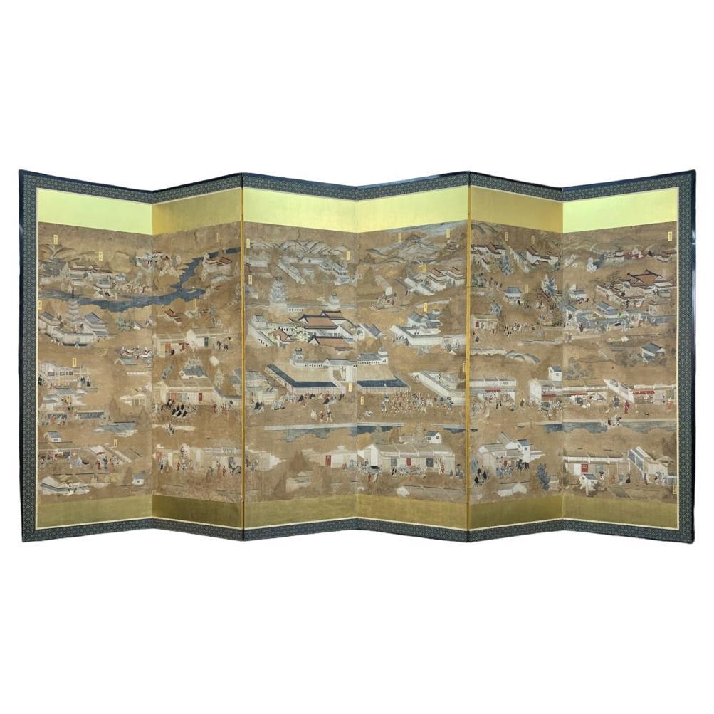Biombo de Kioto del Periodo Edo en venta