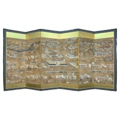 Edo-Periode Kyoto Bildschirm