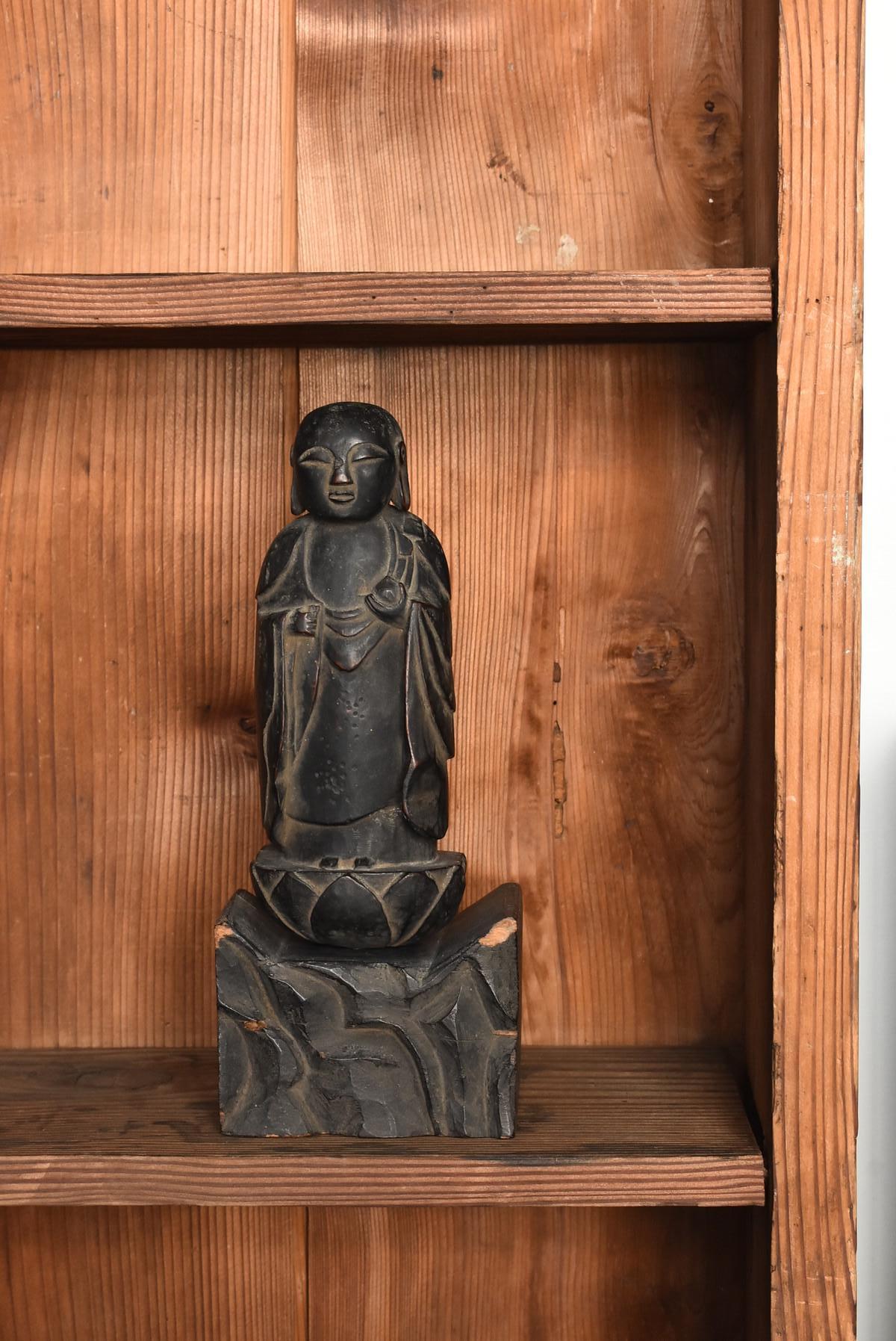 Edo Period Old Japanese Wood Carving Buddha/Jizo Bodhisattva, 18th-19th Century 14