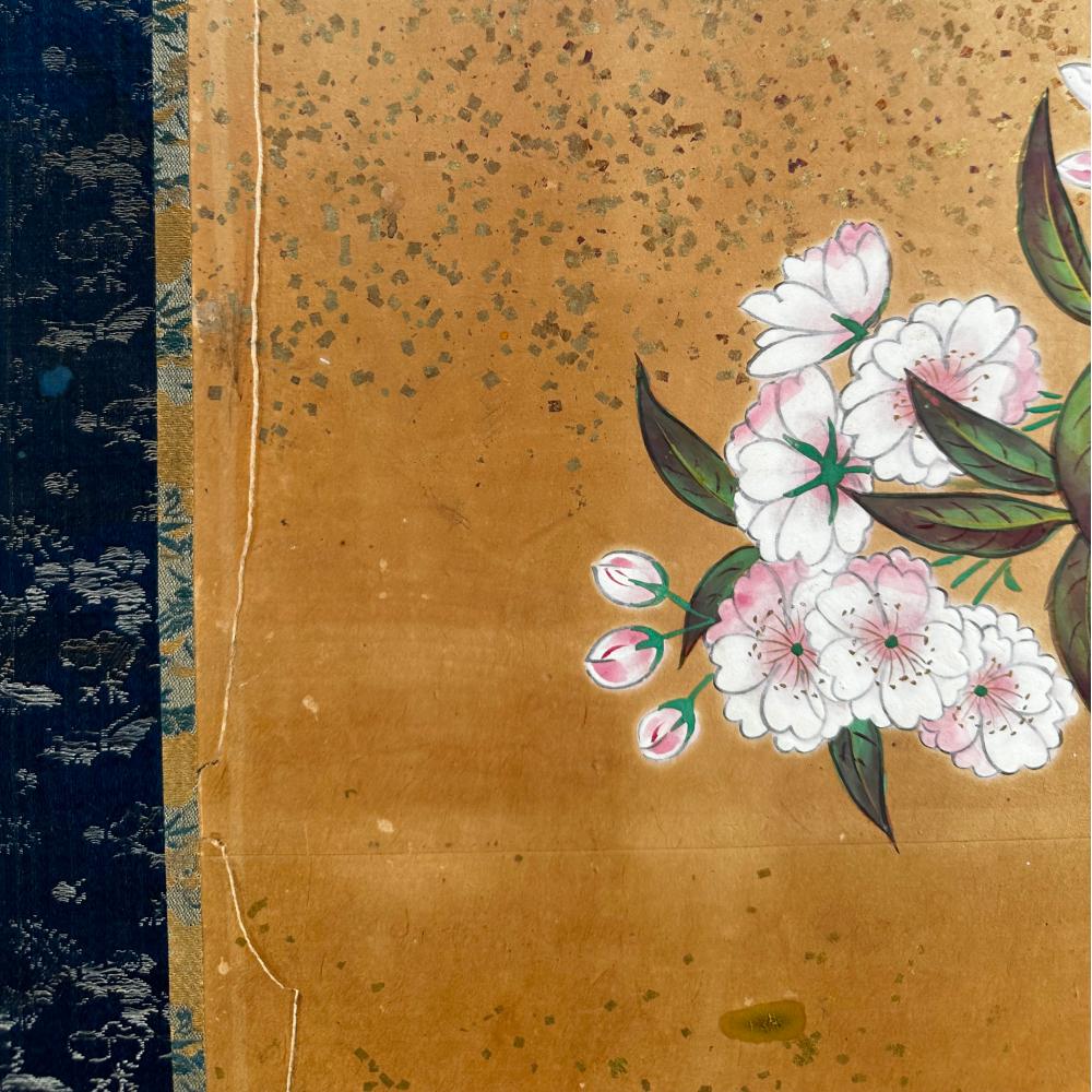 Edo Period Rimpa School Golden Screen - Summer Florals For Sale 4