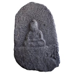 Edo Period Stone Buddha/1600’s/Japanese Antique Buddha Statue/Garden Ornament