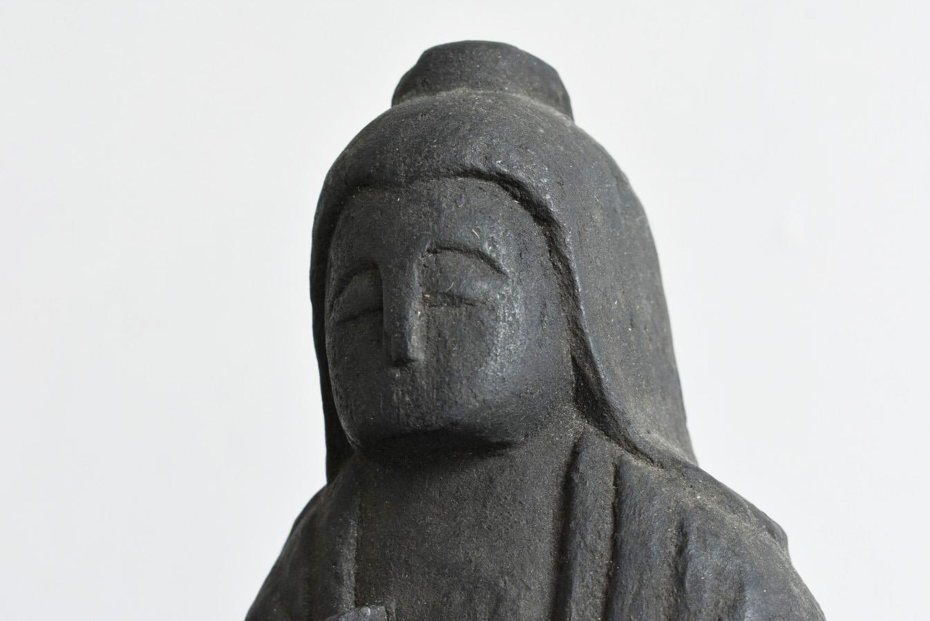 Japanese Edo Period Wooden Antique Buddha Statue / Sculpture Buddha / 1750-1850