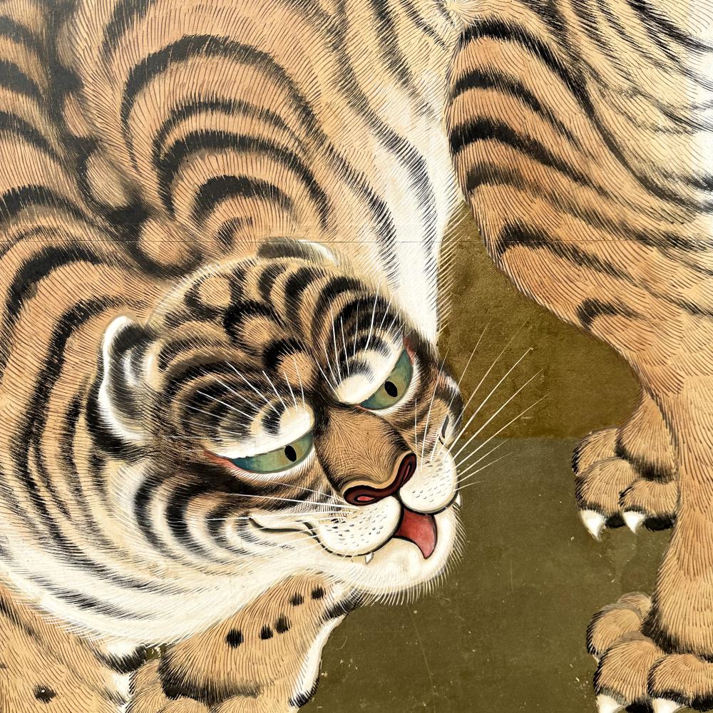 Edo Tiger Screens by Tosa Mitsusada In Good Condition For Sale In Fukuoka, JP