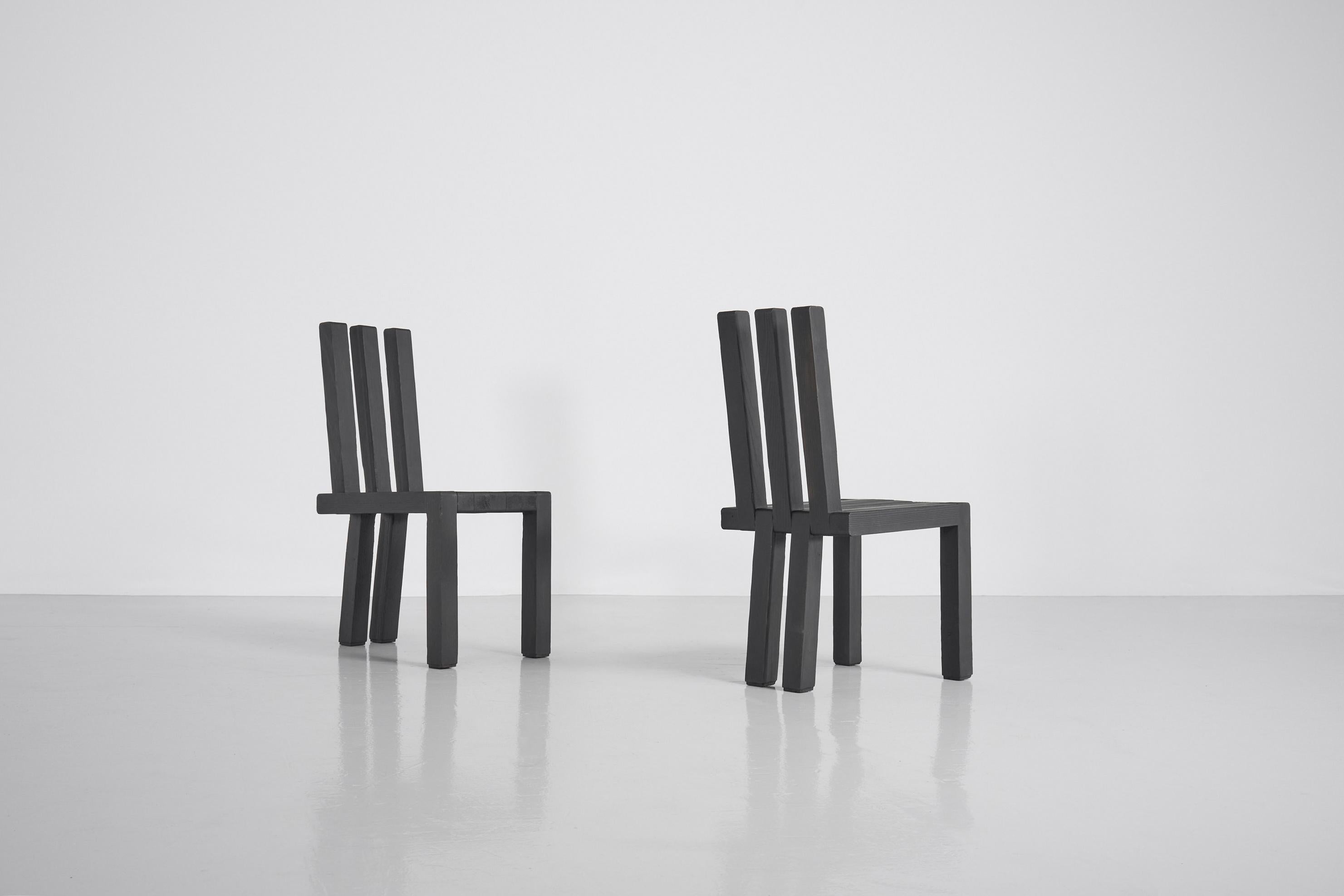 Edoardi Landi dining chairs for Studio D Italy 1973 For Sale 4