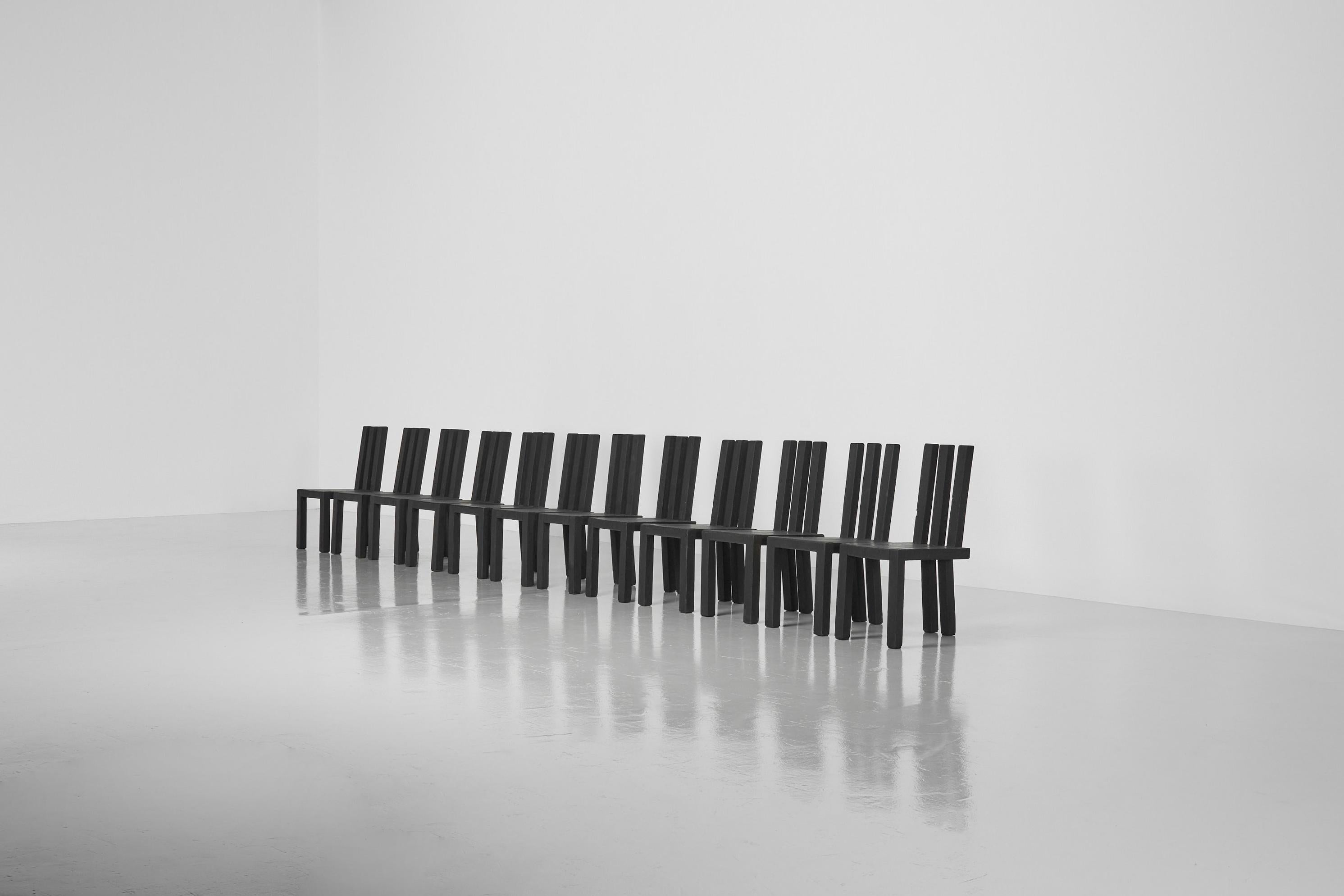 Mid-Century Modern Edoardi Landi dining chairs for Studio D Italy 1973 For Sale