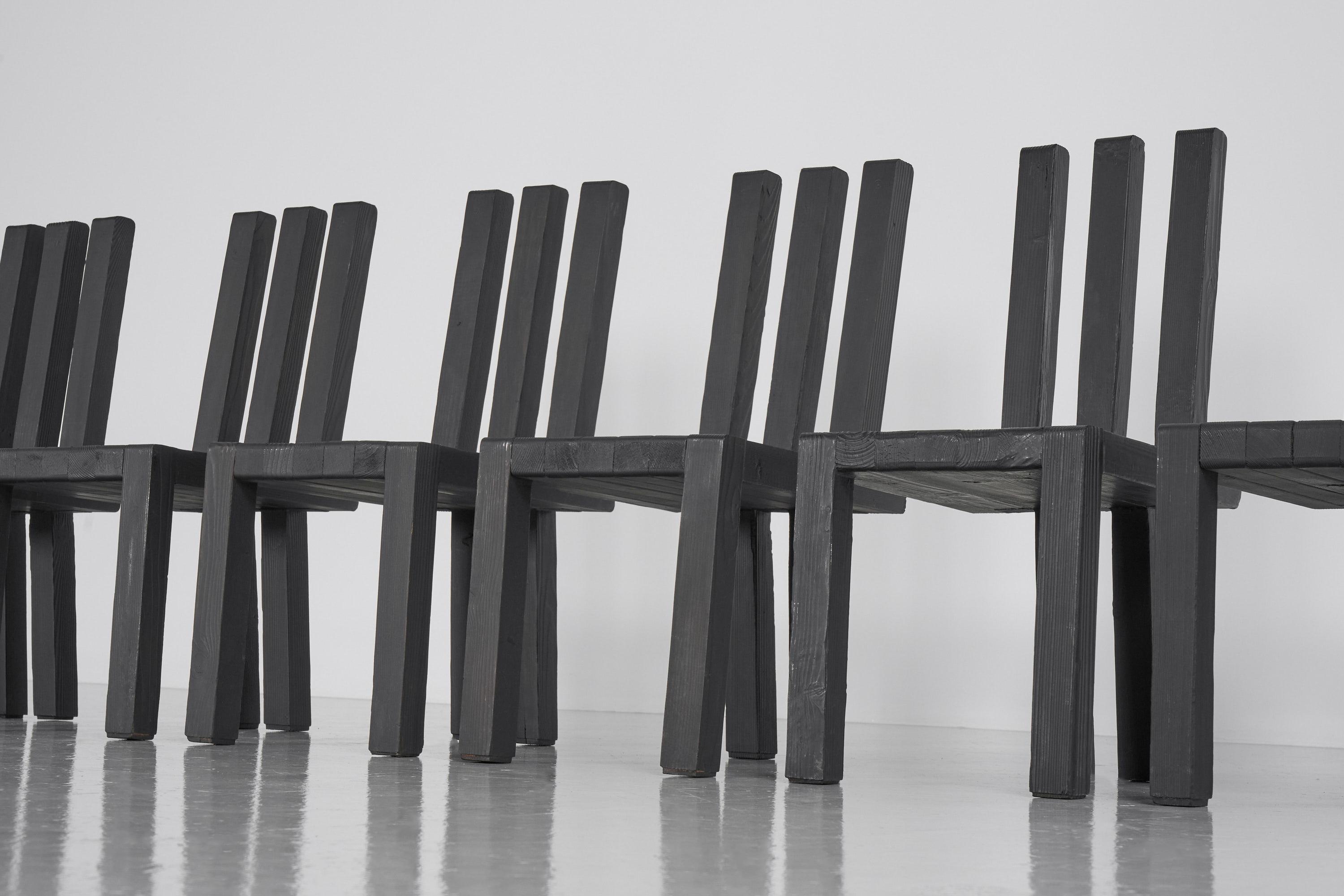 Edoardi Landi dining chairs for Studio D Italy 1973 For Sale 1