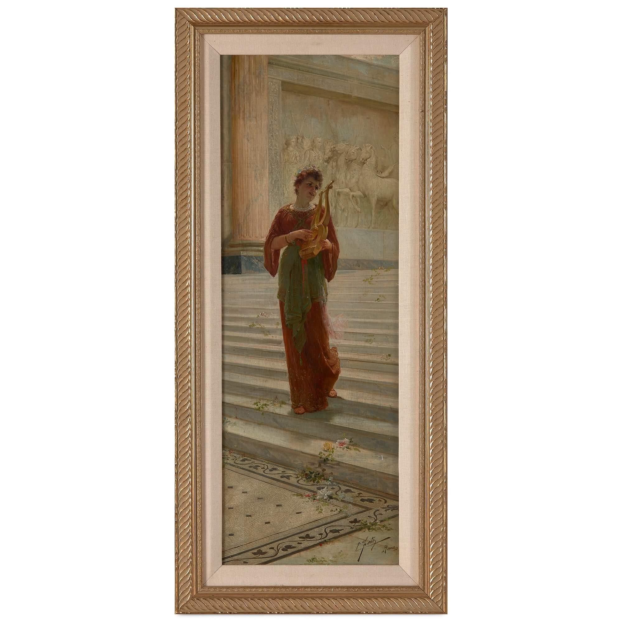 Edoardo Ettore Forti Figurative Painting - A painting of Sappho by Ettore Forti