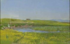 Romanische Landschaft im römischen Stil – Mixed Media von E. Gioja – 1908