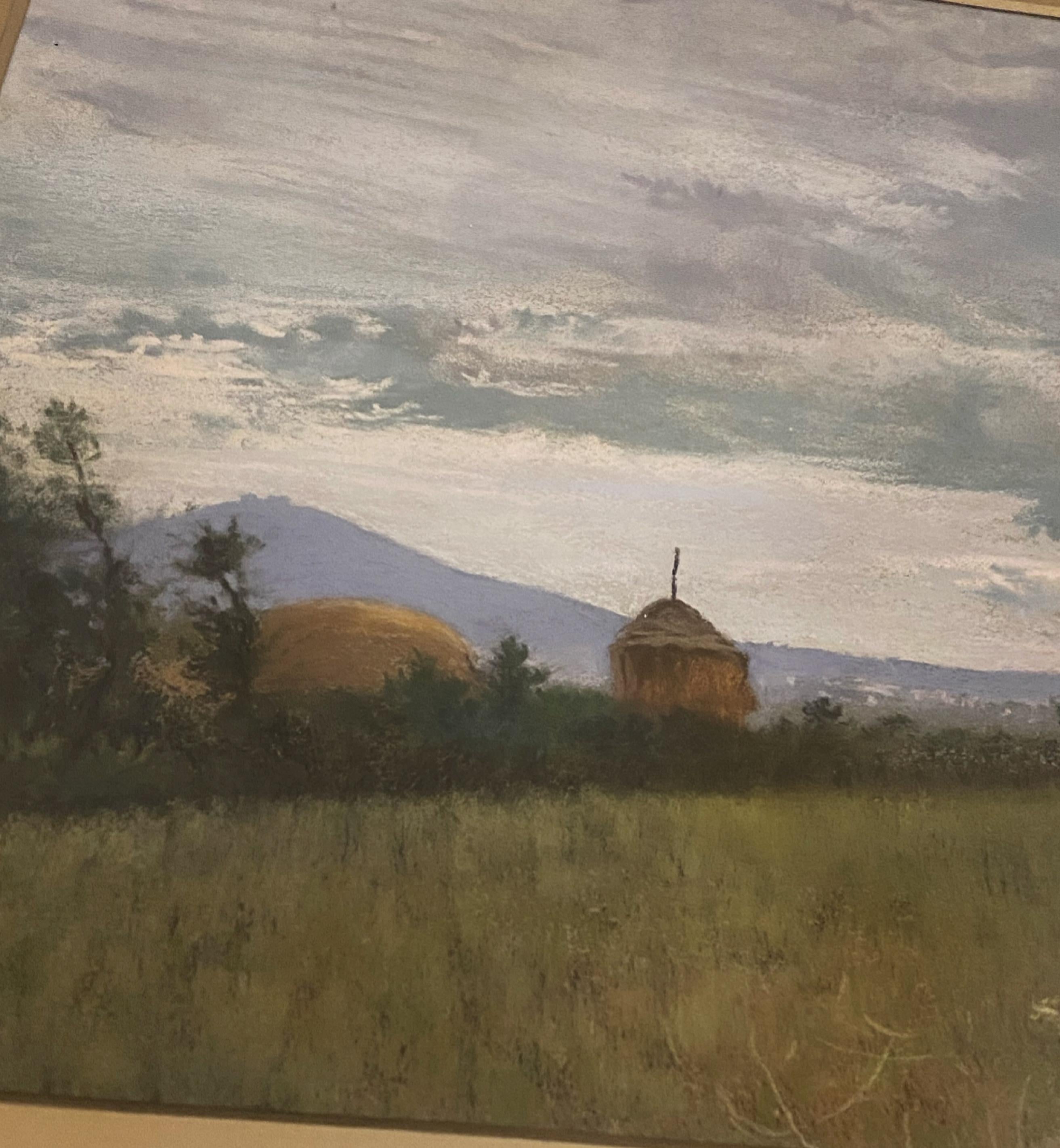 Edoardo Gioja - Roma „Roman Countryside“ XIXc Pastell auf Papier gerahmtes Gemälde. für Damen oder Herren im Angebot