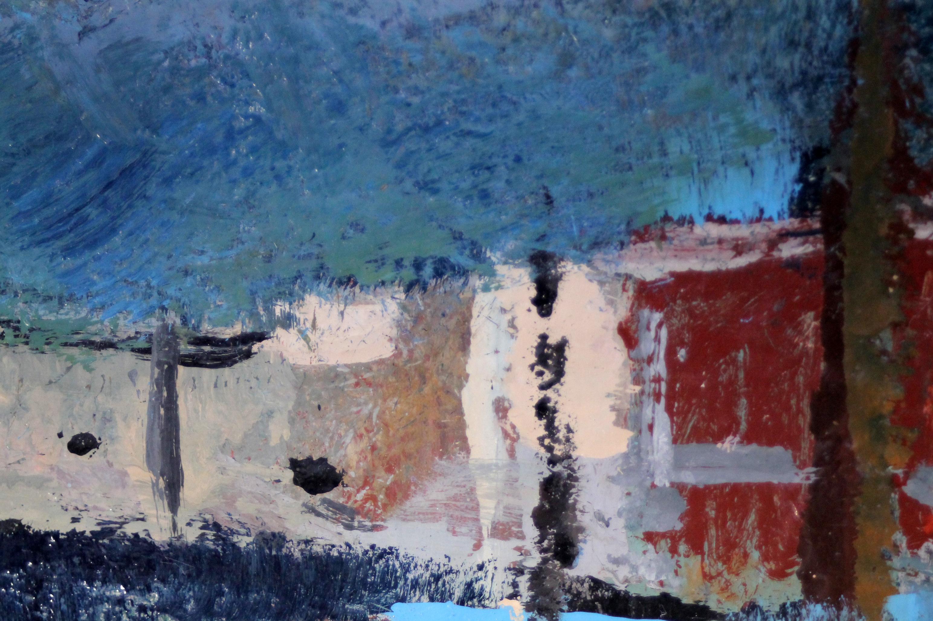 Edoardo Krumm (italiano  1916-1993) dipinto ad olio originale (50x70cm) firmato in vendita 3