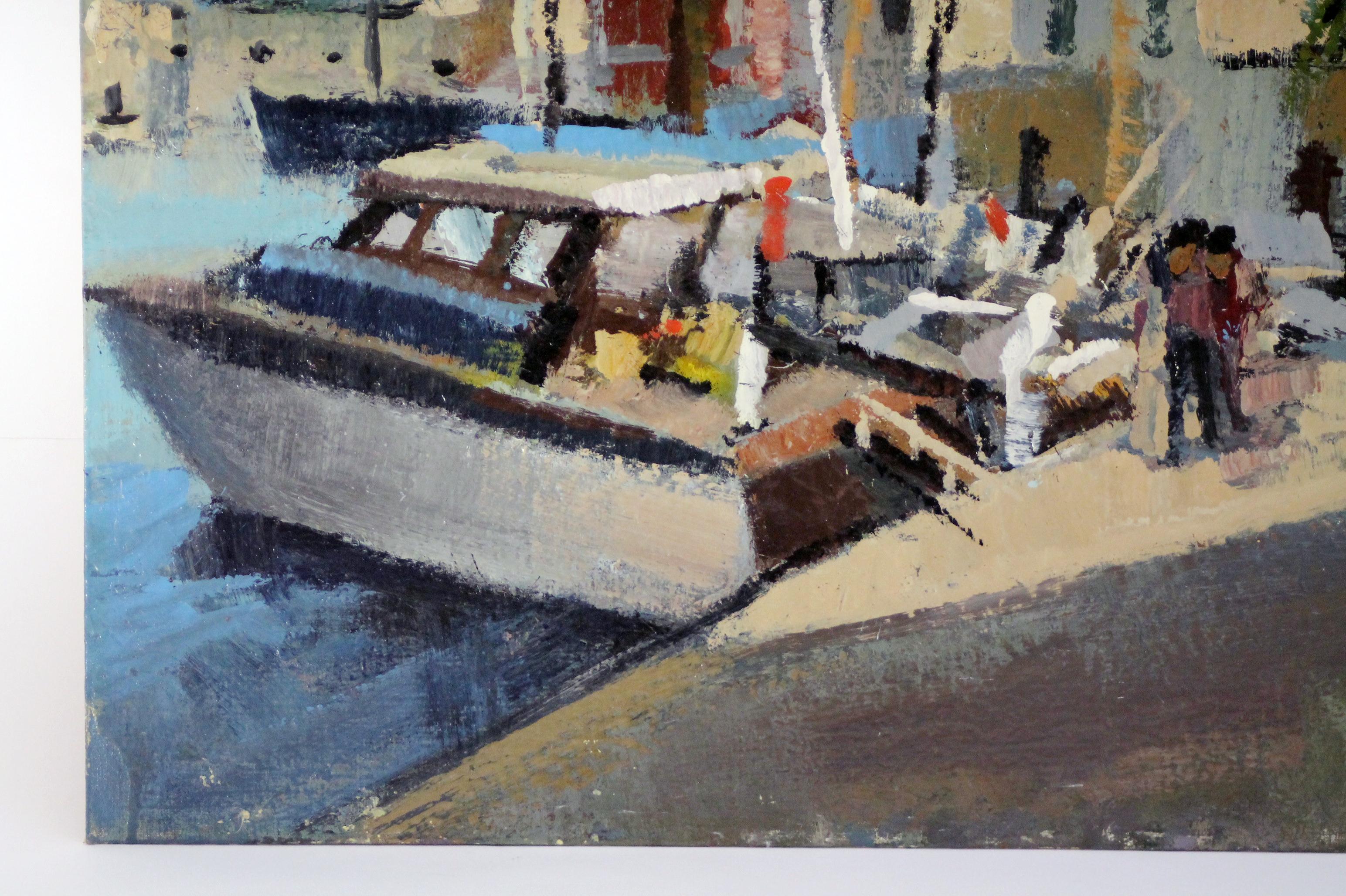 Edoardo Krumm (italien  1916-1993) peinture à l'huile originale (50x70cm) signée  en vente 6