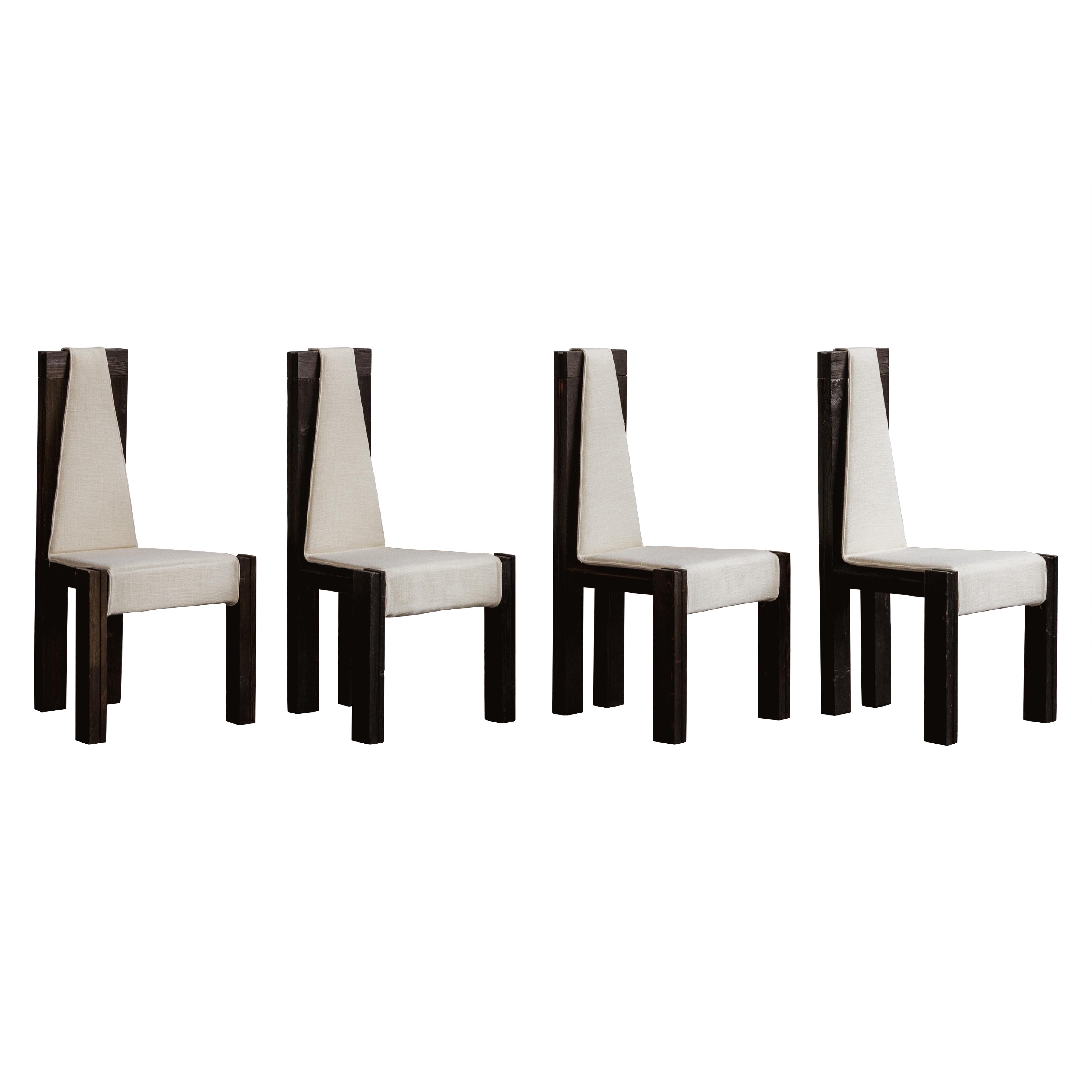 Edoardo Landi "540" Dining Chairs for Nikol International, 1973, Set of 4