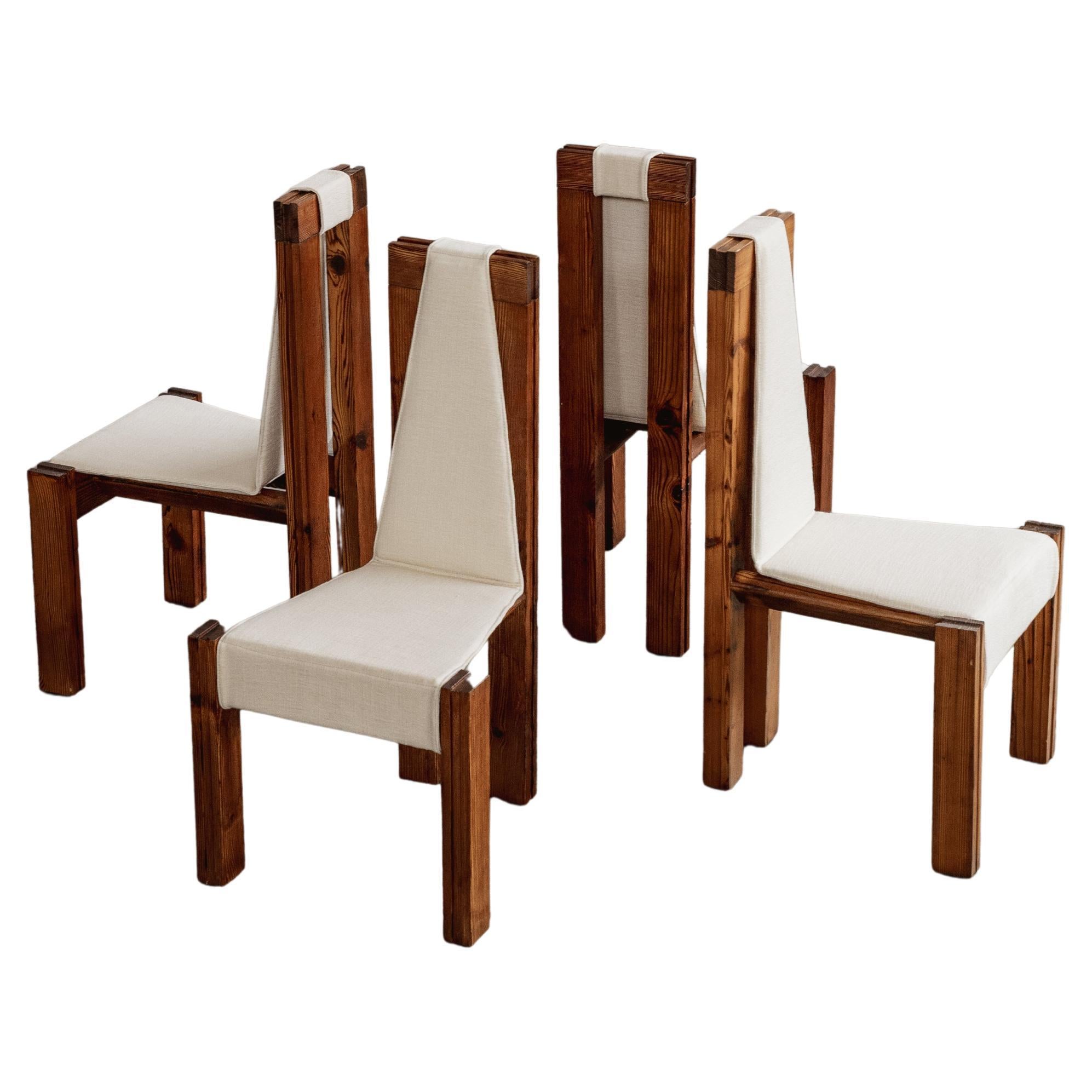 Edoardo Landi "540" Dining Chairs for Nikol International, 1973, Set of 4