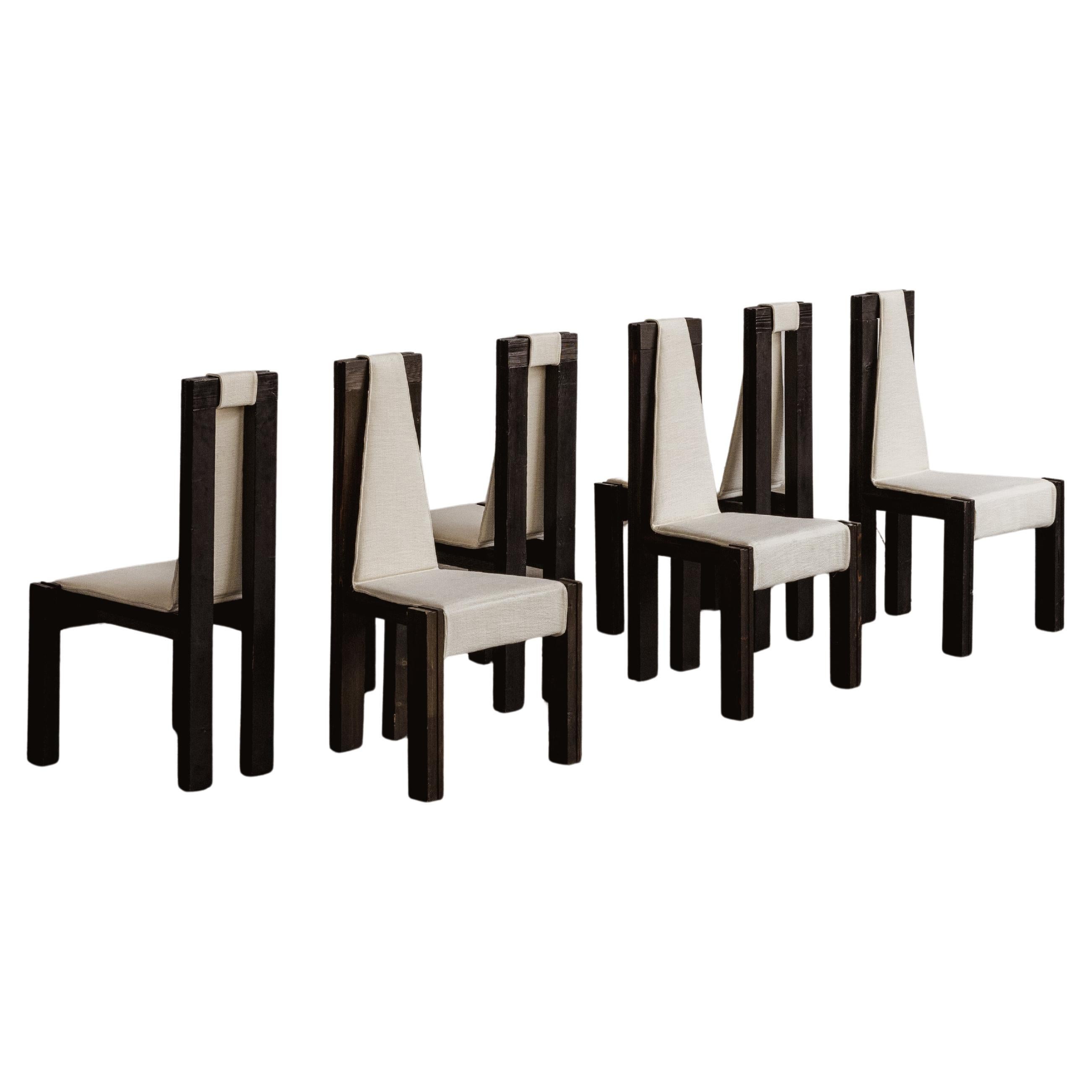 Edoardo Landi "540" Dining Chairs for Nikol International, 1973, Set of 6