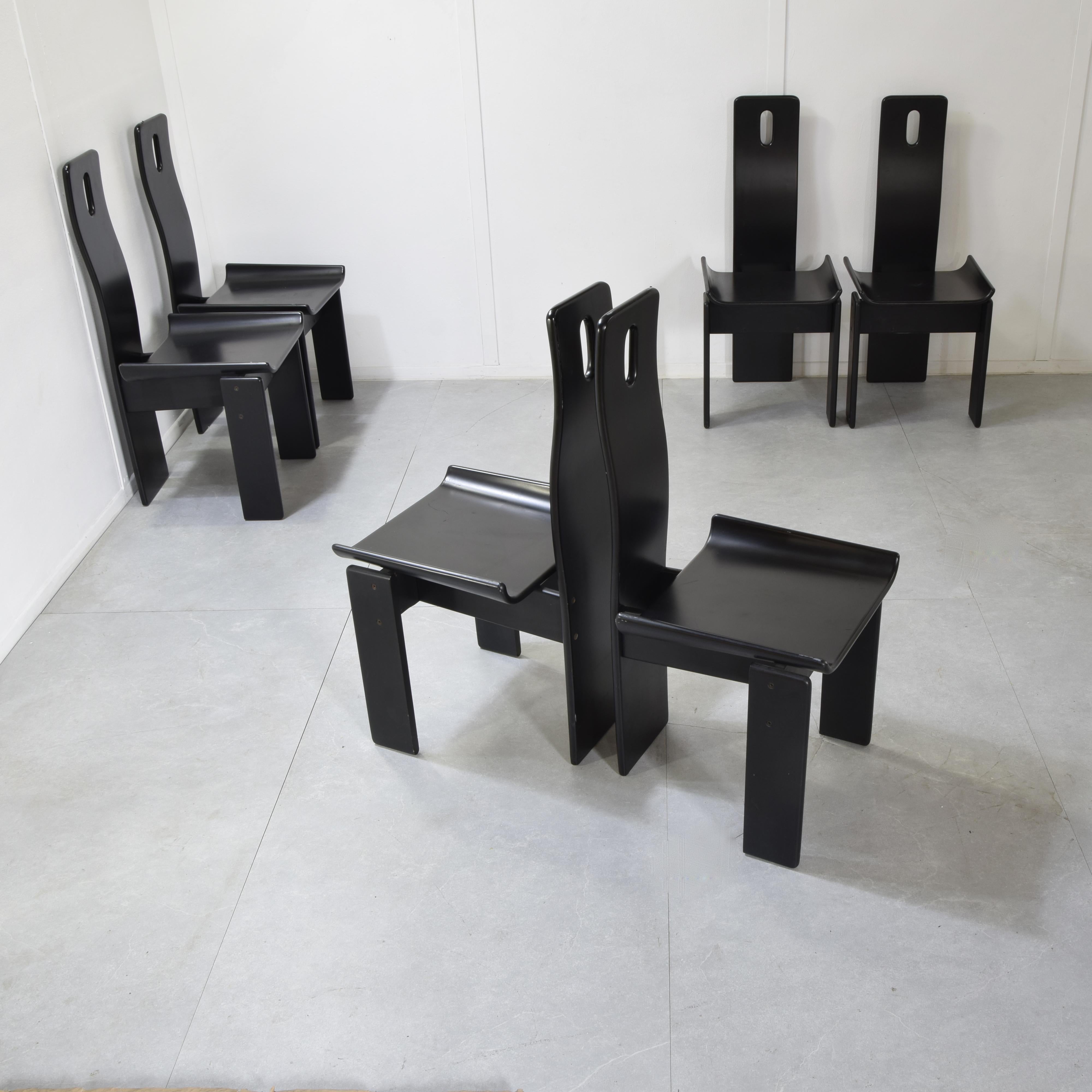 Hêtre Chaises Edoardo Landi Diago pour Nikol 1970. en vente