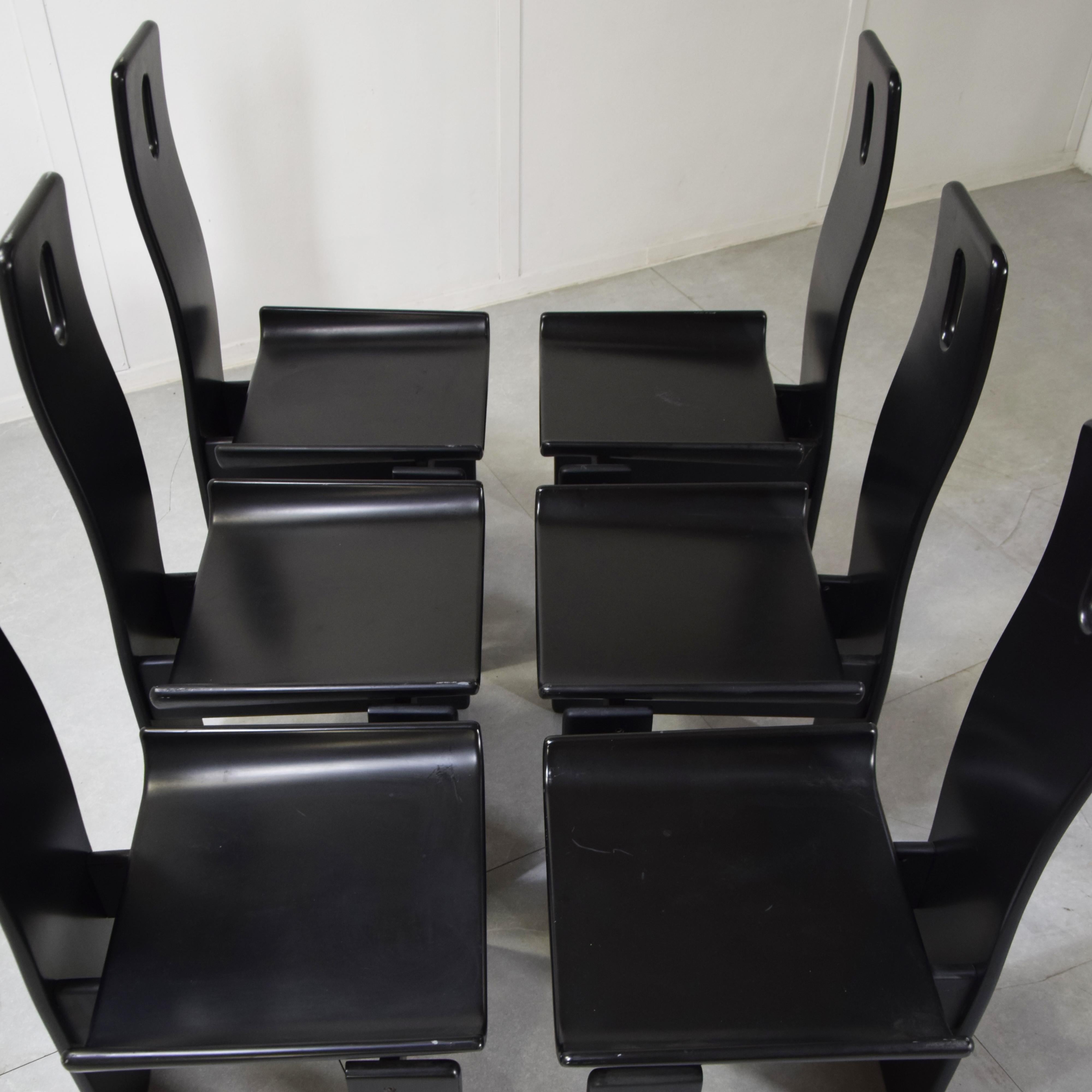 Chaises Edoardo Landi Diago pour Nikol 1970. en vente 2