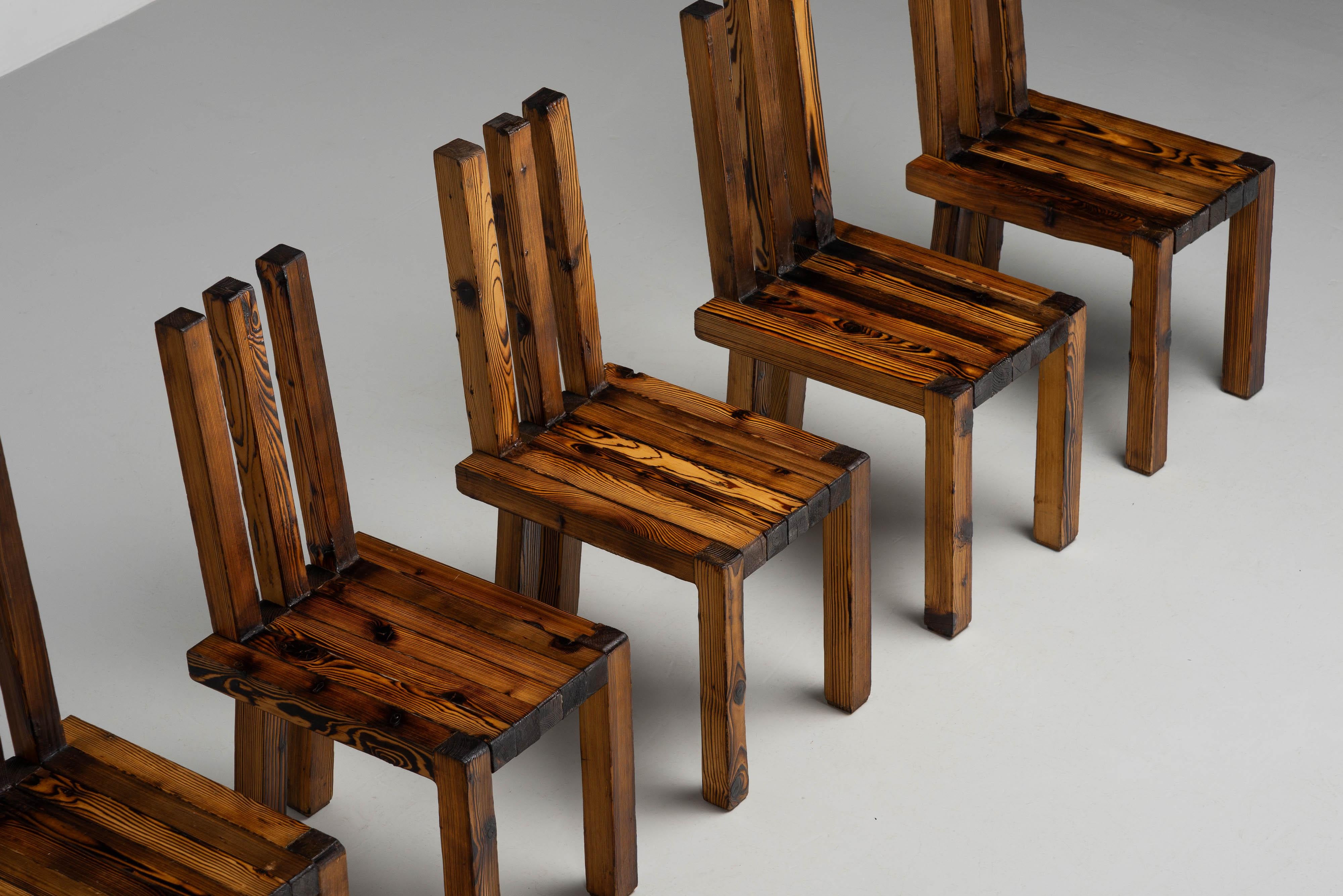 Edoardo Landi chaises de salle à manger set of 5 Studio D A Italy 1973 en vente 2