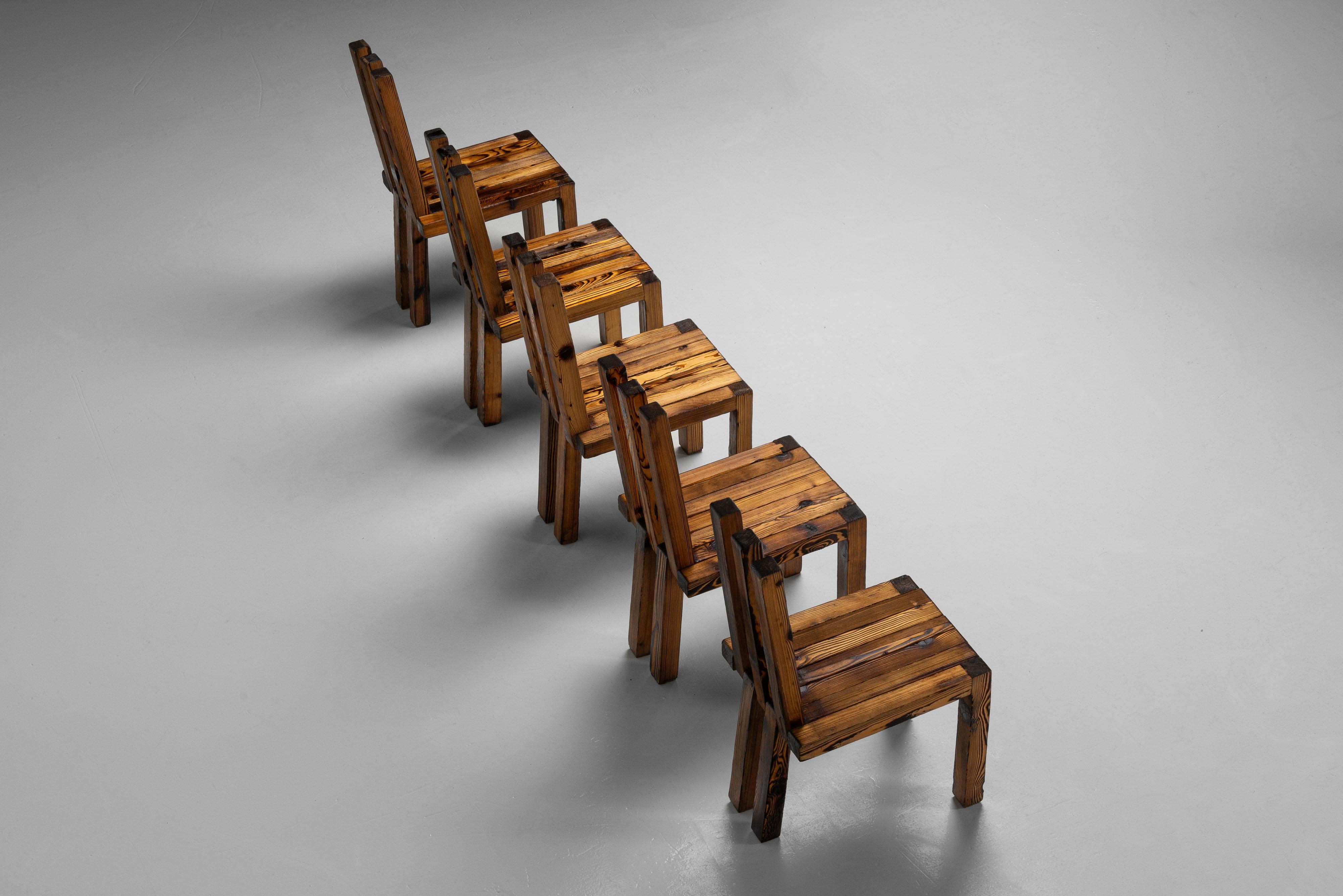 Edoardo Landi chaises de salle à manger set of 5 Studio D A Italy 1973 en vente 3