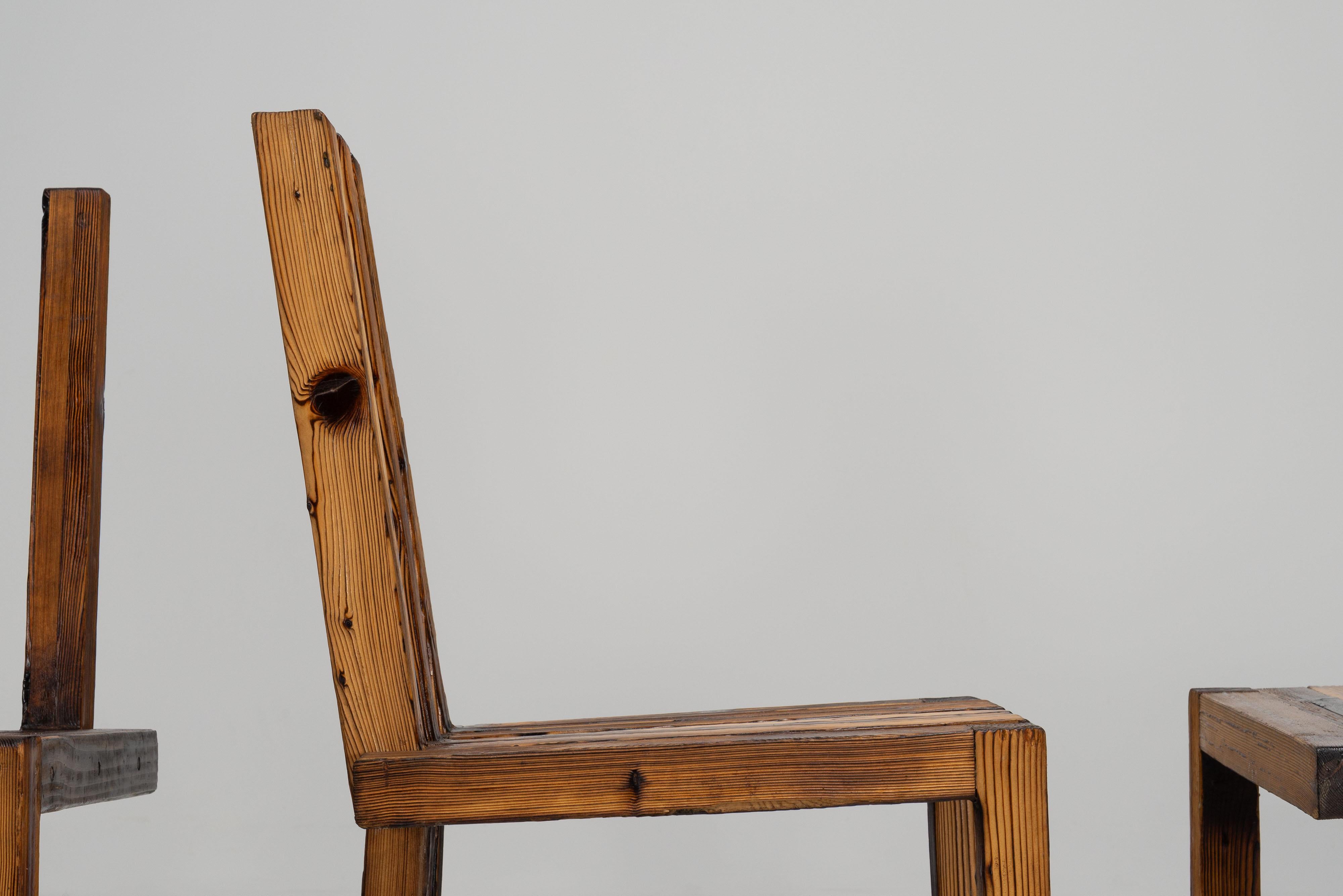 Edoardo Landi chaises de salle à manger set of 5 Studio D A Italy 1973 en vente 6