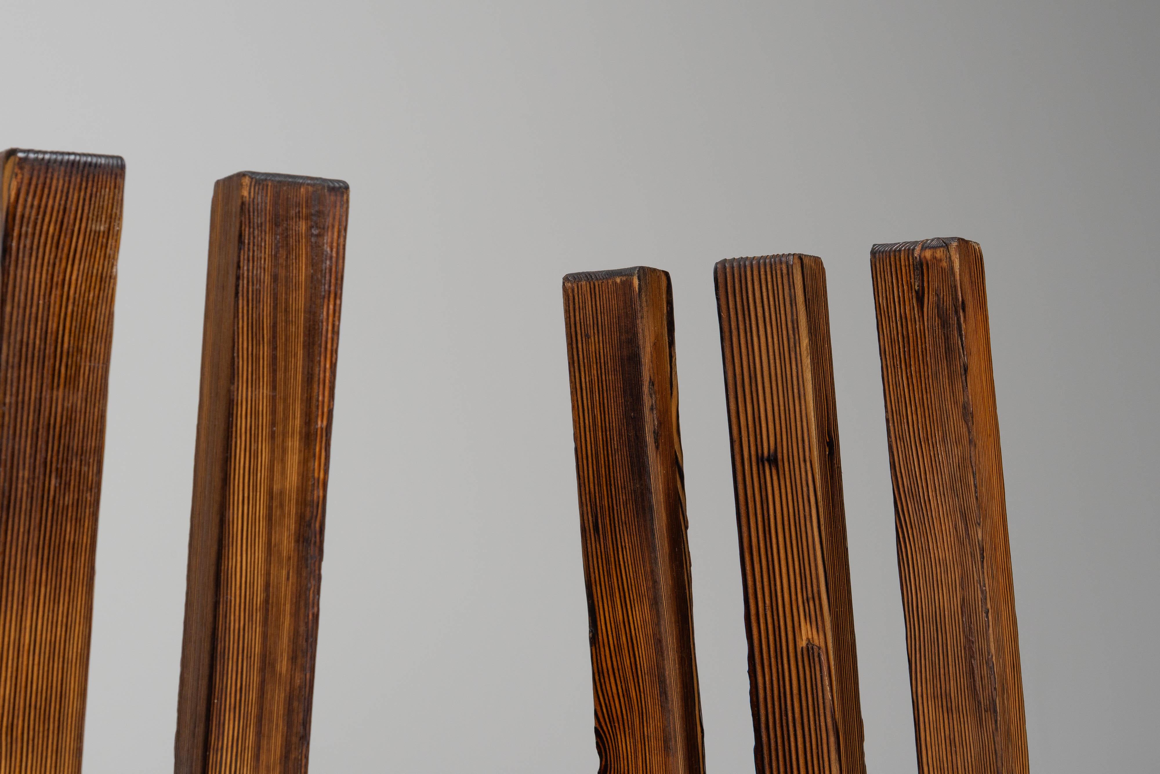 Bruni Edoardo Landi chaises de salle à manger set of 5 Studio D A Italy 1973 en vente