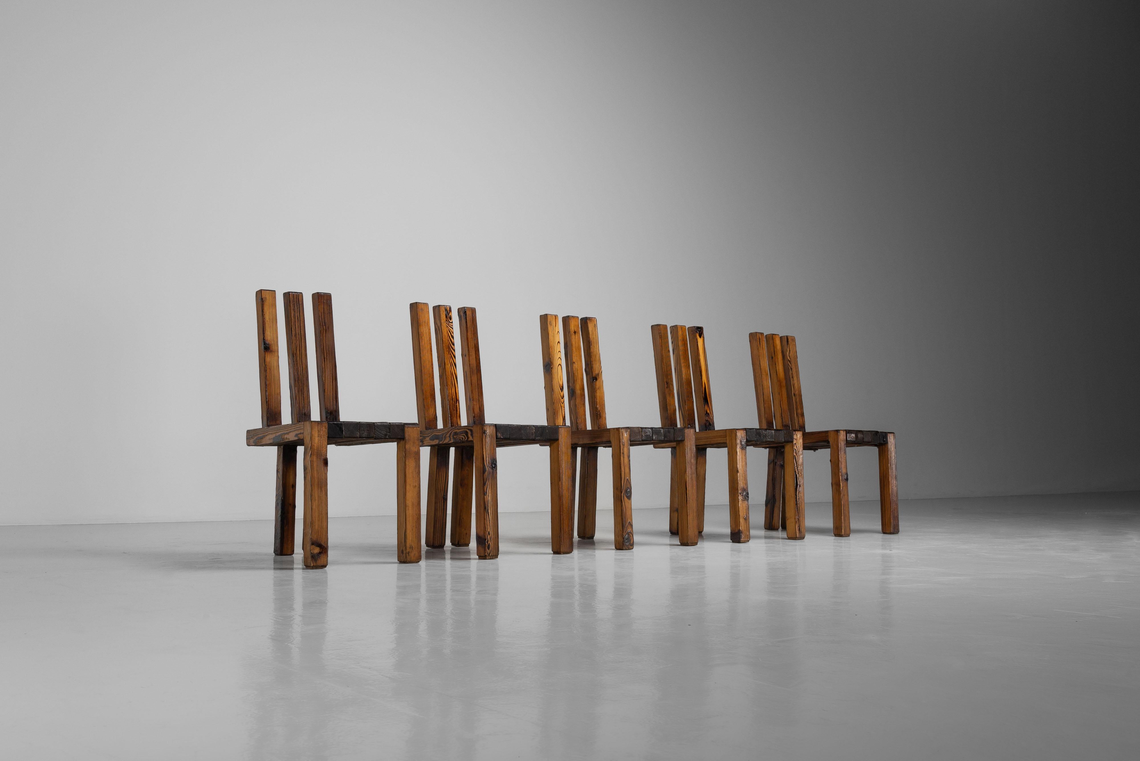 Pin Edoardo Landi chaises de salle à manger set of 5 Studio D A Italy 1973 en vente