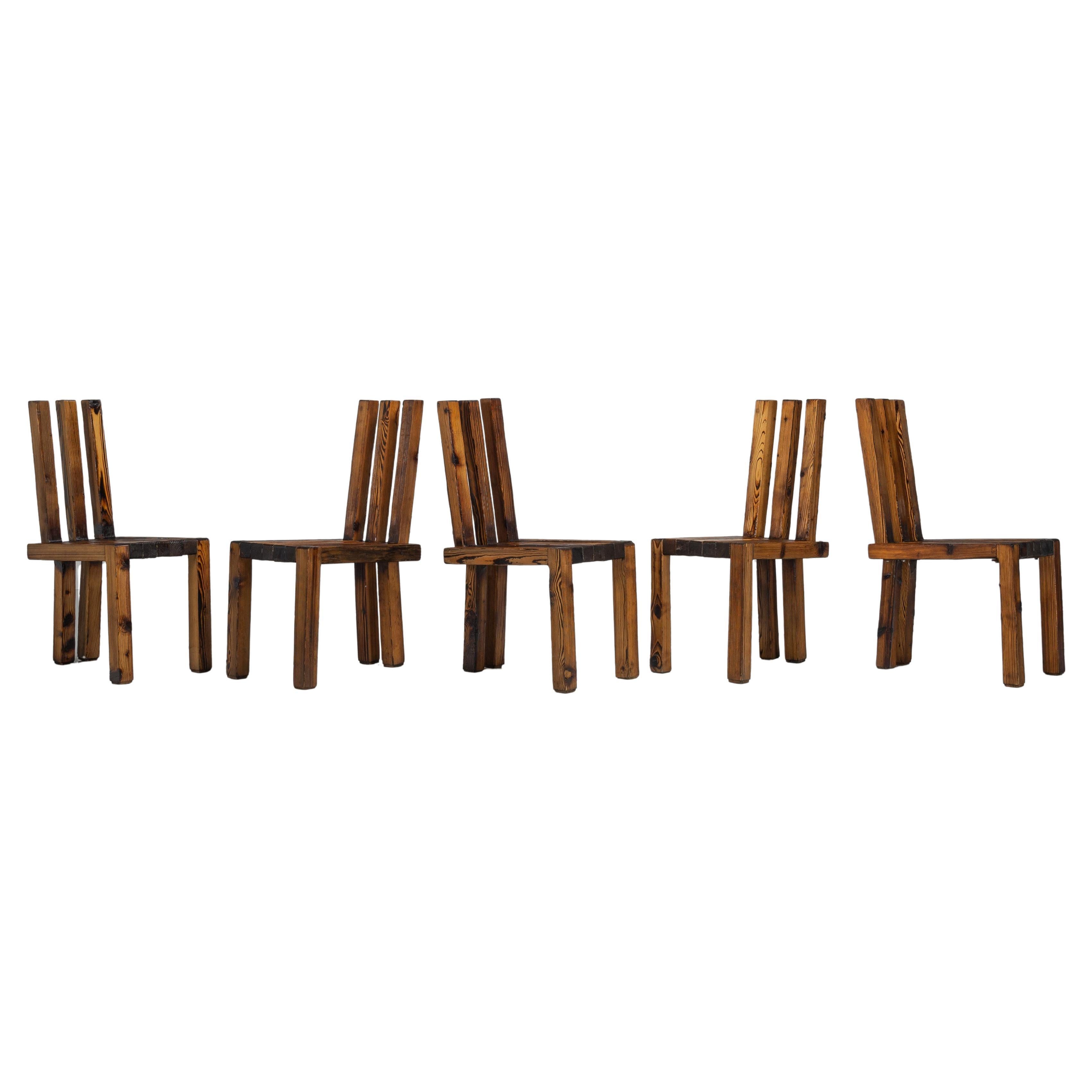 Edoardo Landi dining chairs set of 5 Studio D Italy 1973