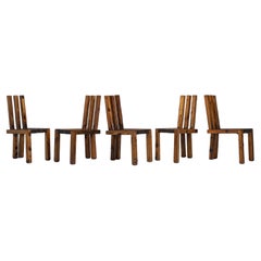 Edoardo Landi dining chairs set of 5 Studio D Italy 1973