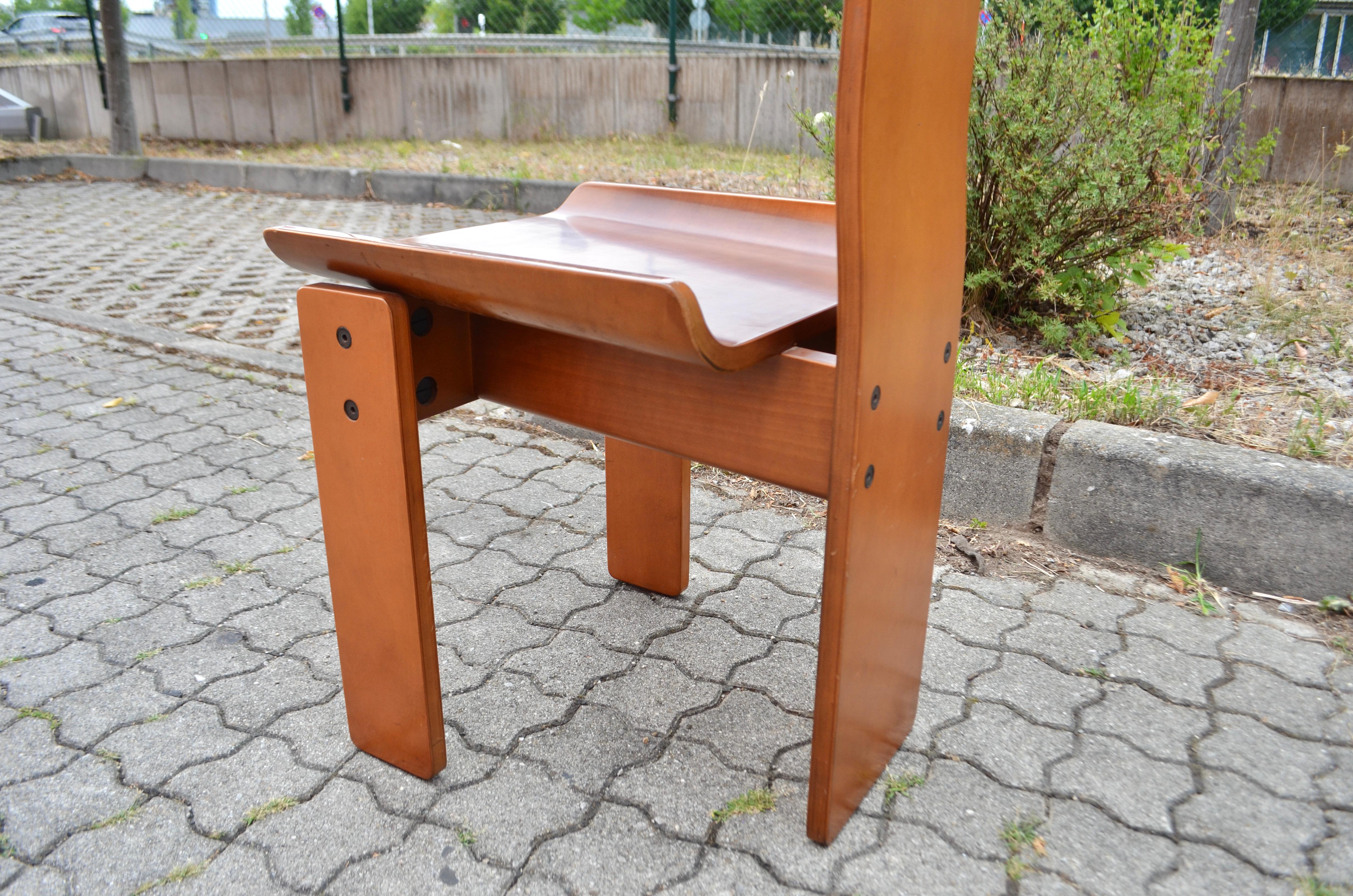 Edoardo Landi Model Diago Brutalist Tripod Purist Dining Chair Nikol  For Sale 6