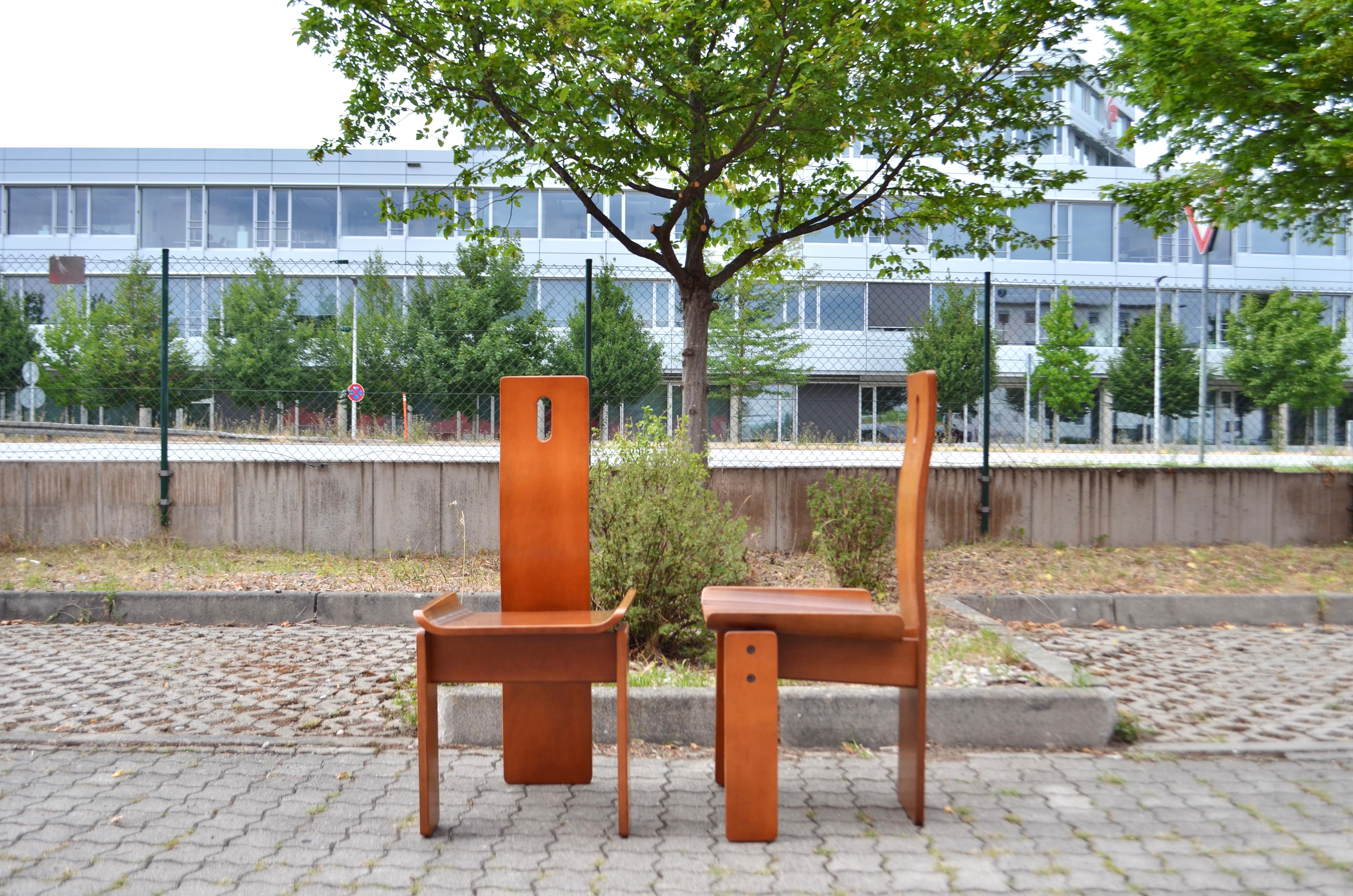 Edoardo Landi Model Diago Brutalist Tripod Purist Dining Chair Nikol  In Good Condition For Sale In Munich, Bavaria
