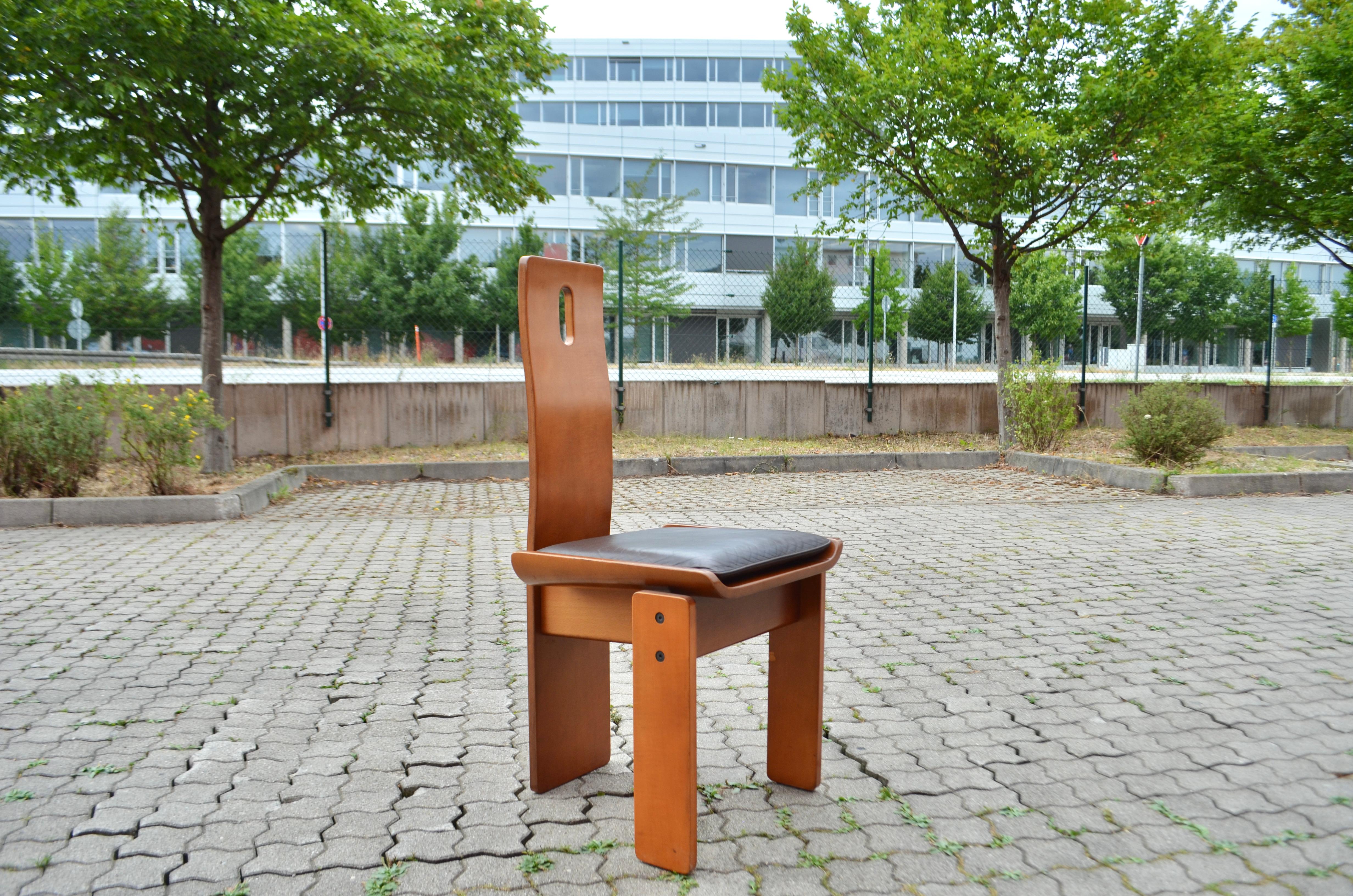 Late 20th Century Edoardo Landi Model Diago Brutalist Tripod Purist Dining Chair Nikol  For Sale