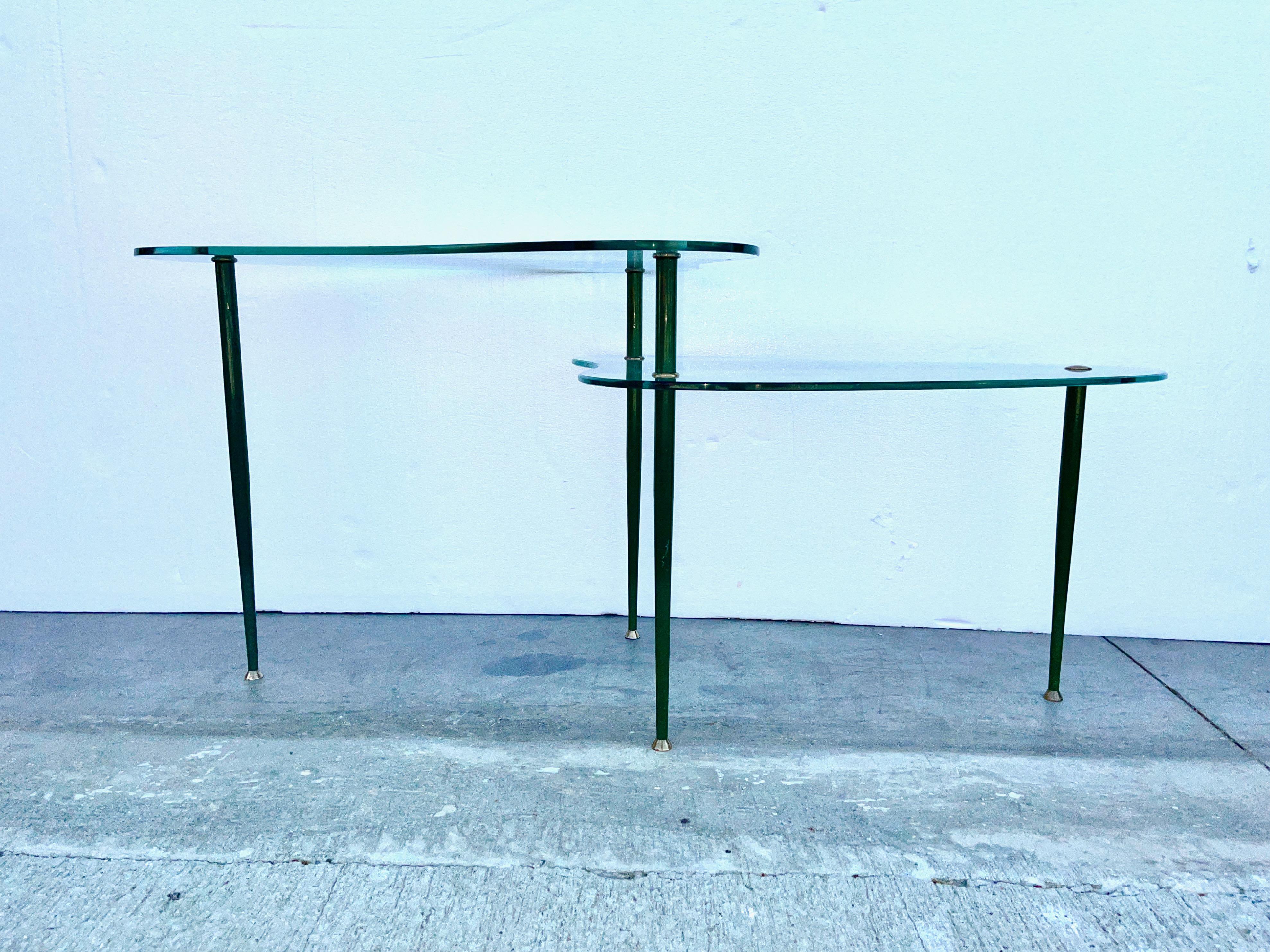 Table Arlecchino à double étage d'Edoardo Paoli pour Vitrex Bon état - En vente à Hanover, MA