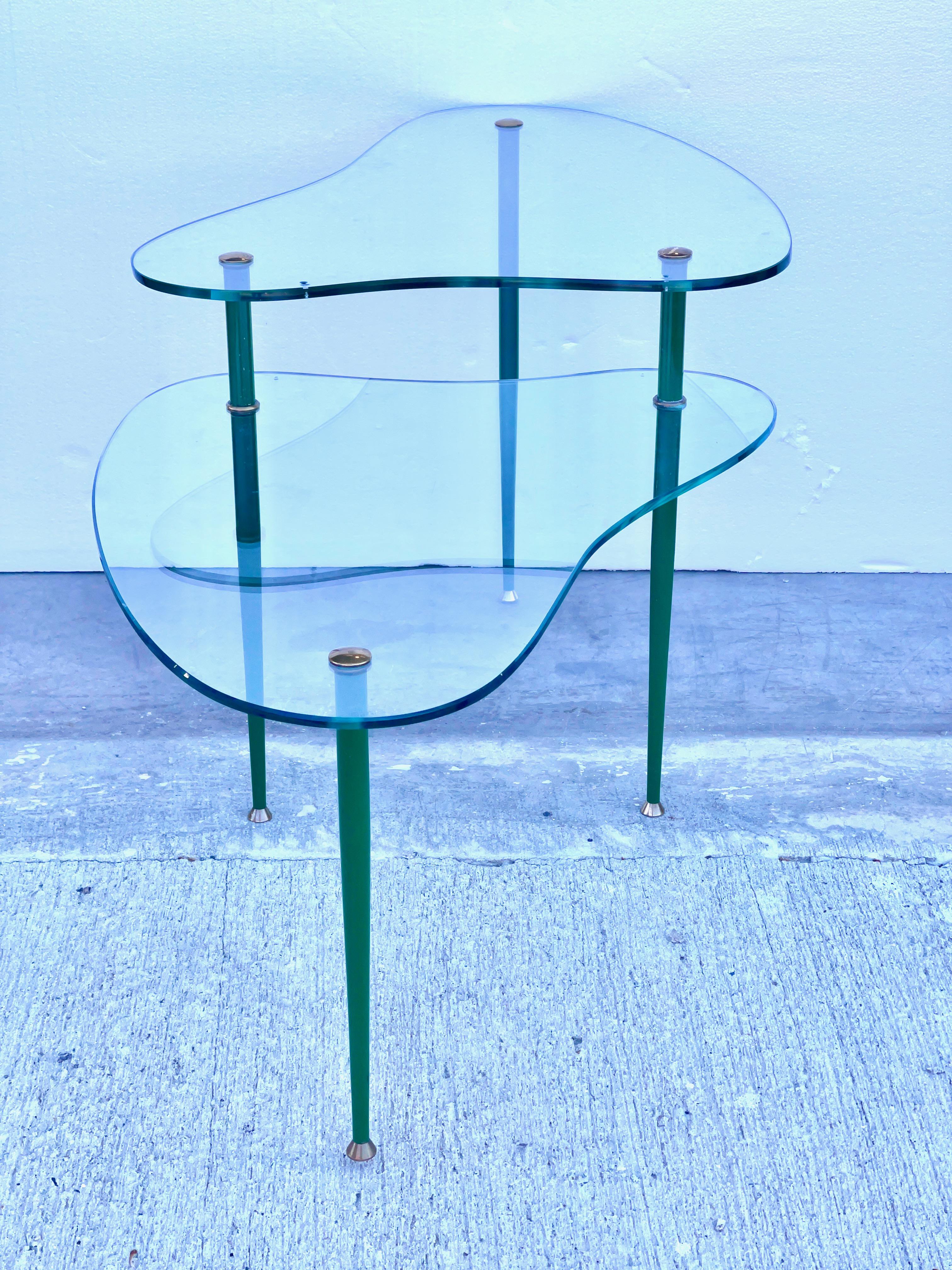 Milieu du XXe siècle Table Arlecchino à double étage d'Edoardo Paoli pour Vitrex en vente