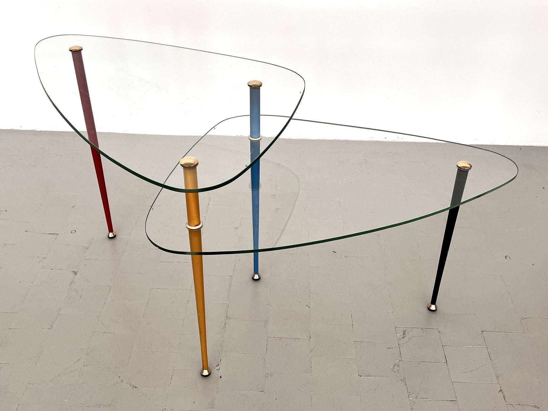 Edoardo Paoli Italian Side Table 'Arlecchino' for Vitrex, 1950s For Sale 4