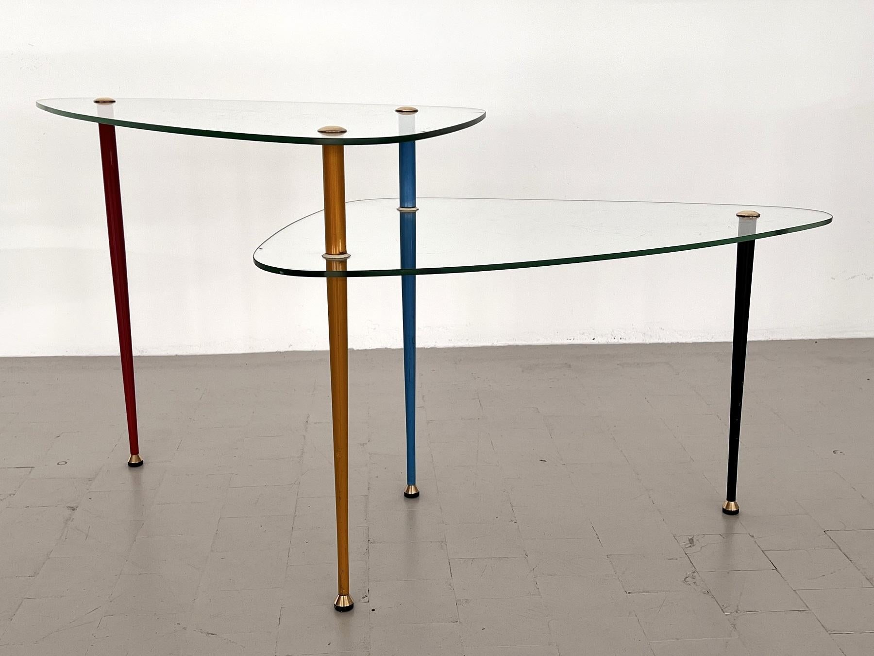 Edoardo Paoli Italian Side Table 'Arlecchino' for Vitrex, 1950s For Sale 7