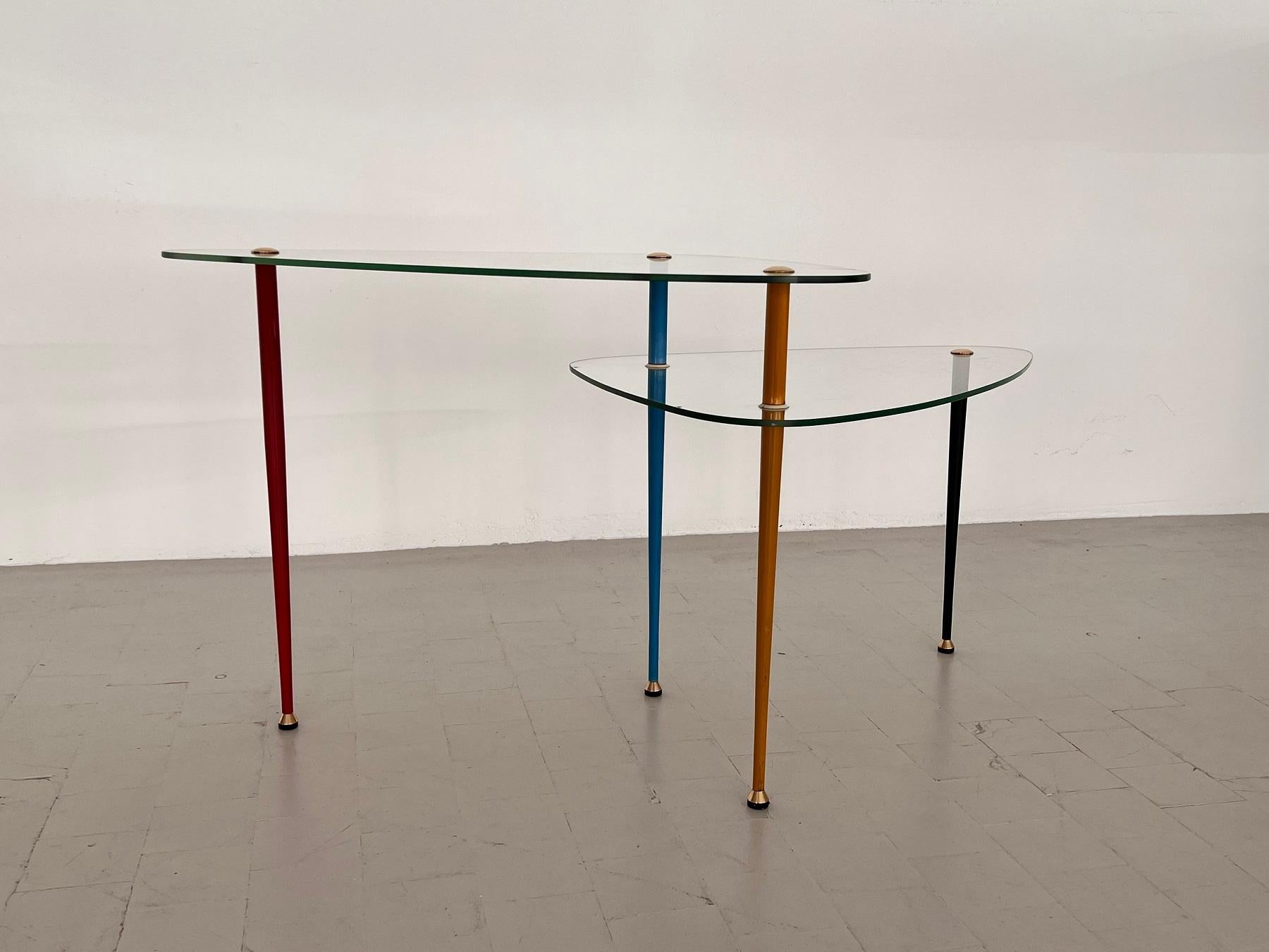 Edoardo Paoli Italian Side Table 'Arlecchino' for Vitrex, 1950s For Sale 8