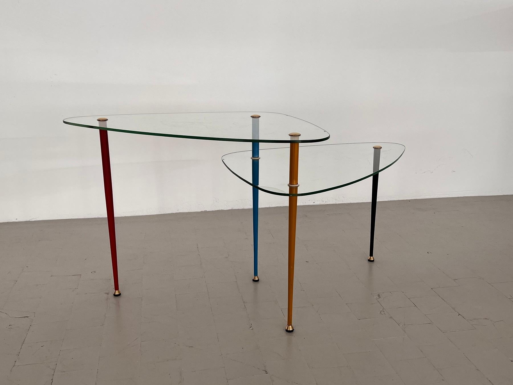 Edoardo Paoli Italian Side Table 'Arlecchino' for Vitrex, 1950s For Sale 9