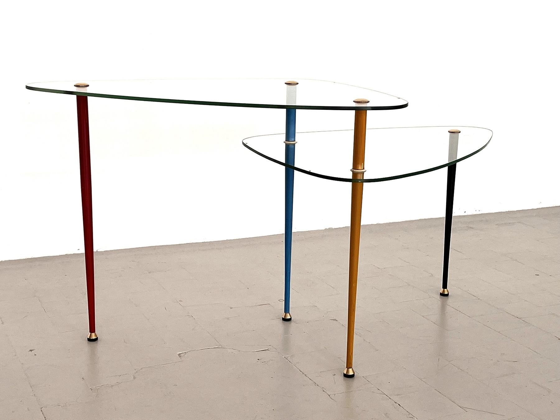 Edoardo Paoli Italian Side Table 'Arlecchino' for Vitrex, 1950s In Good Condition For Sale In Morazzone, Varese