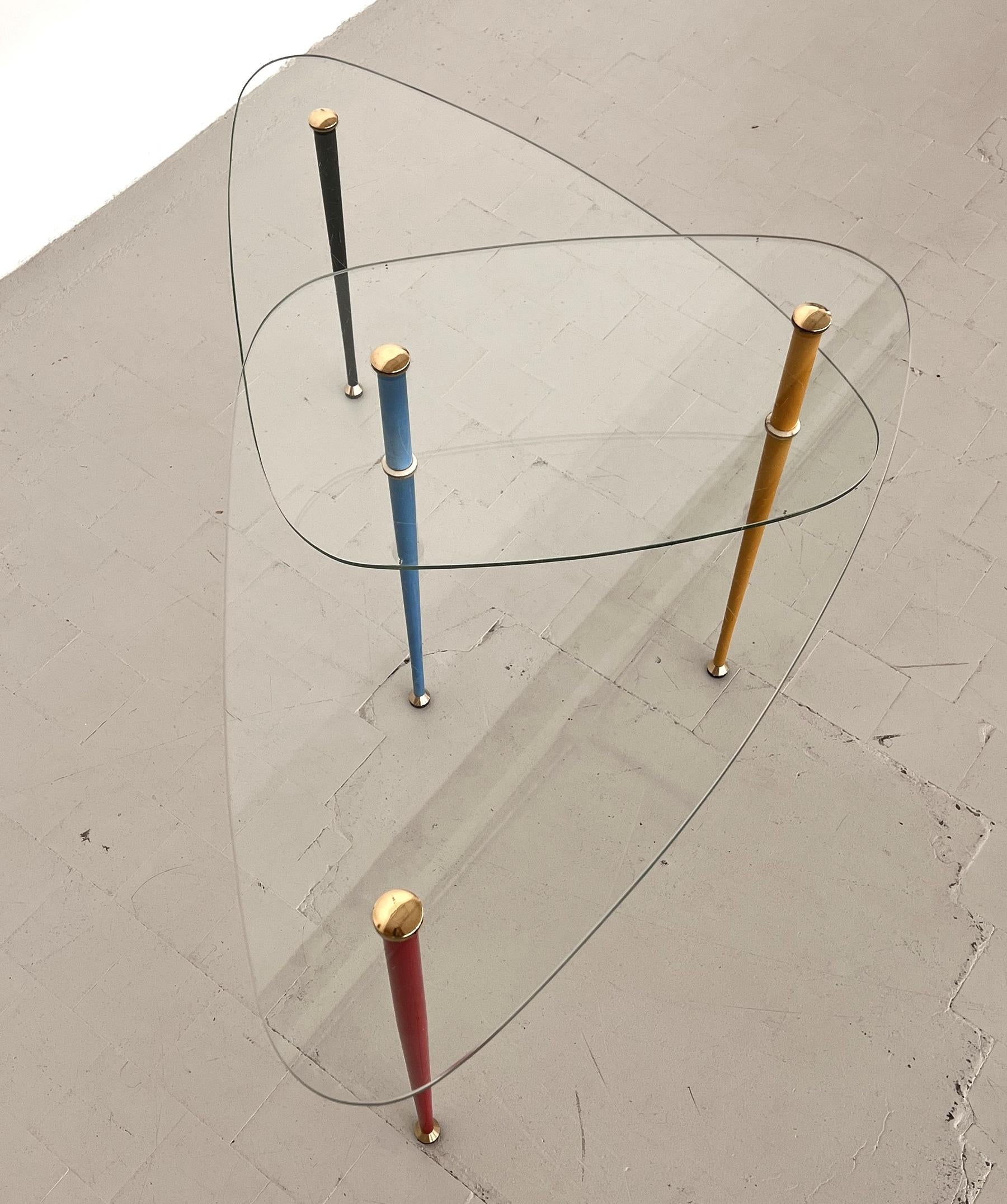 Edoardo Paoli Italian Side Table 'Arlecchino' for Vitrex, 1950s For Sale 3